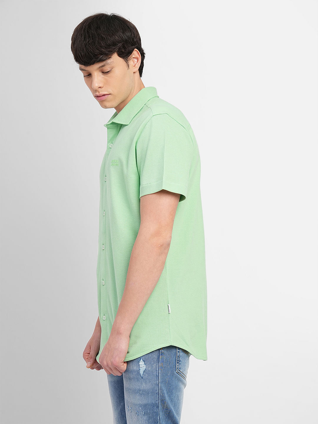 Green Short Sleeves Shirt