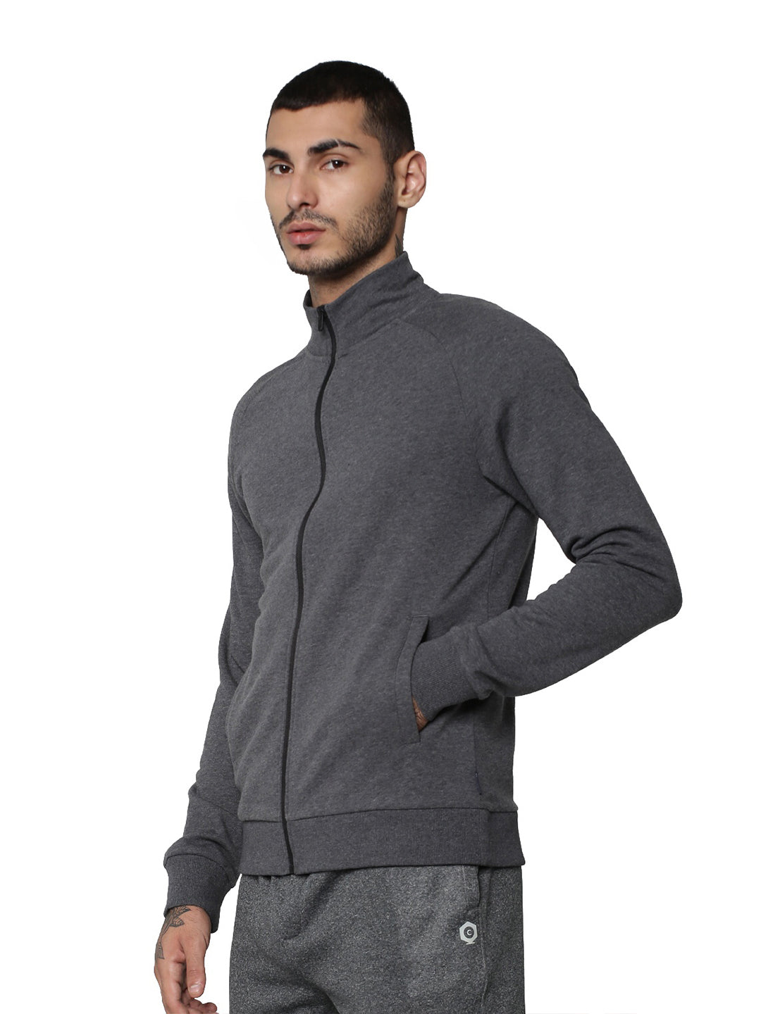 Light Grey Zip-Up Sweat Jacket