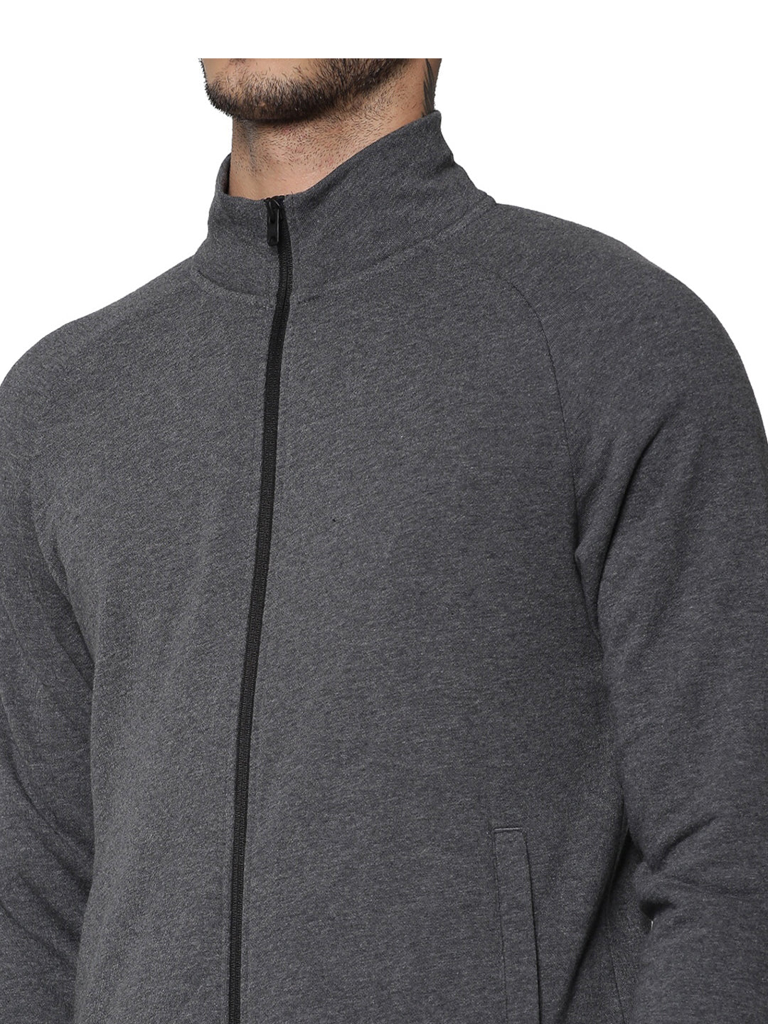 Light Grey Zip-Up Sweat Jacket