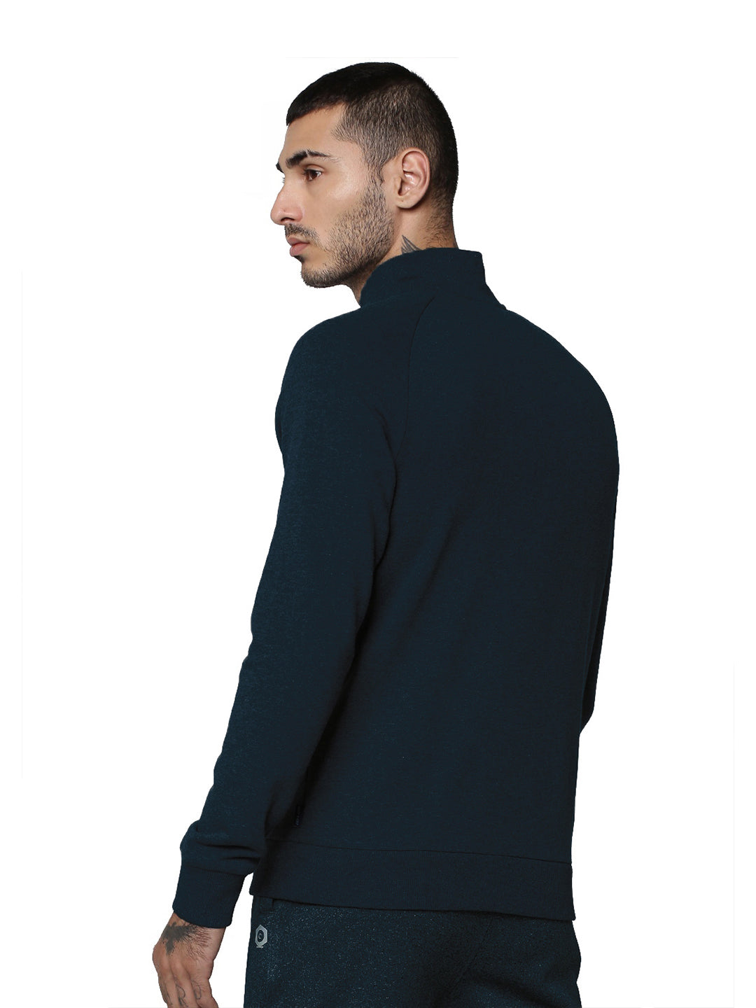 Navy Blue Zip-Up Sweat Jacket