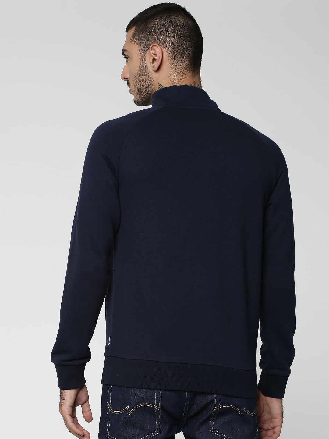 Navy Blue Zip Up Sweatshirt