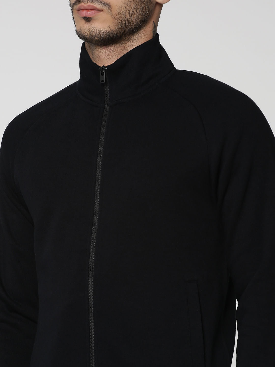 Black Zip Up Sweatshirt