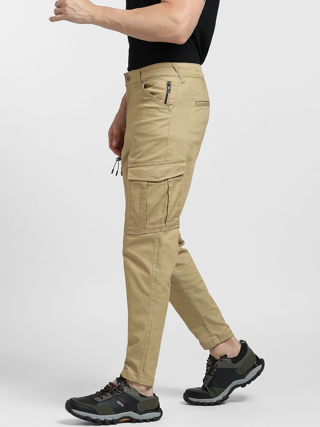 Brown Mid Rise Yarn Dyed Pants