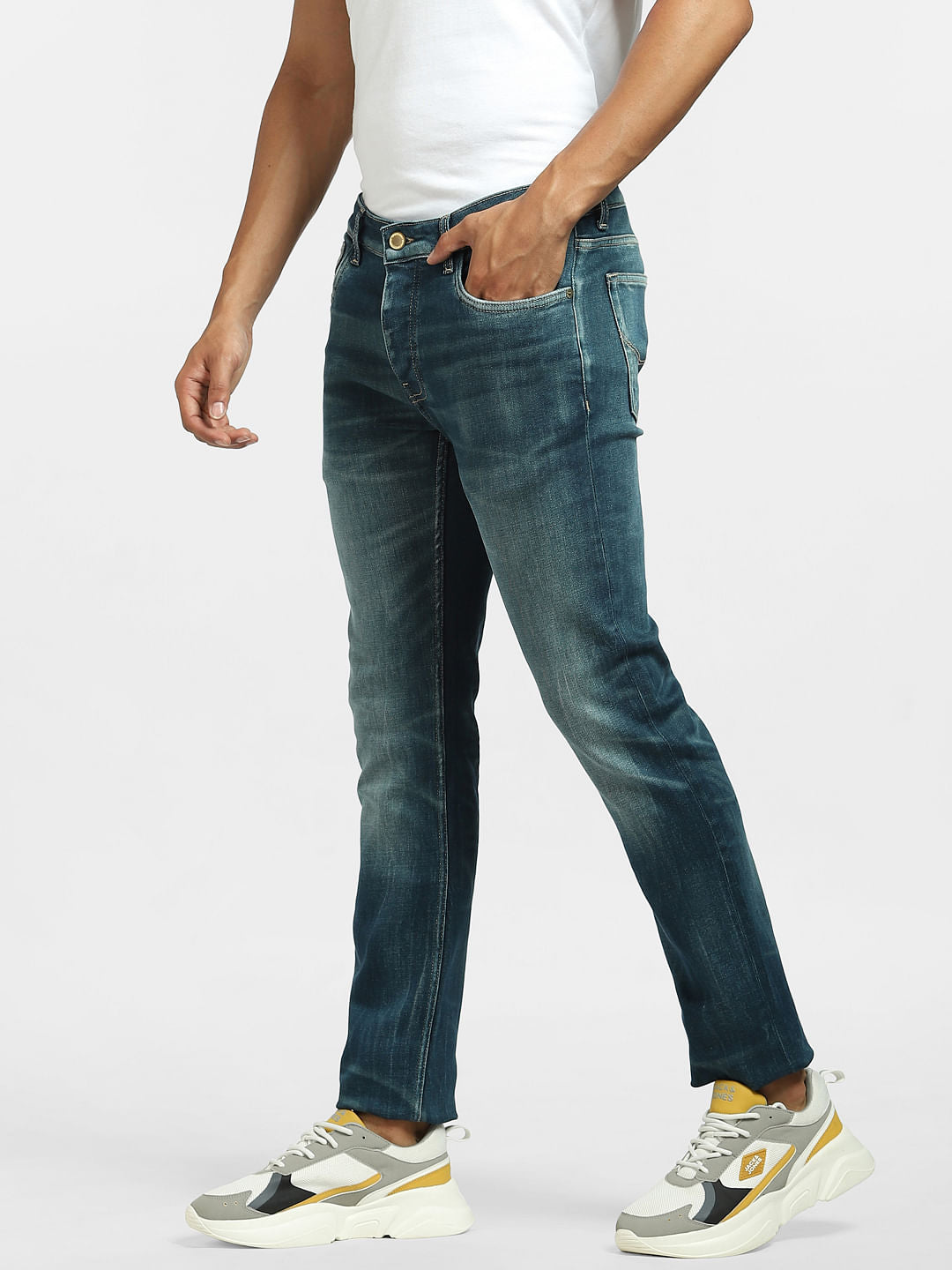 Dark Blue Low Rise Liam Skinny Jeans