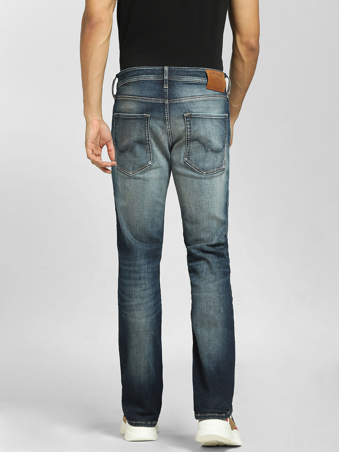 Blue Low Rise Ripped Clark Regular Jeans