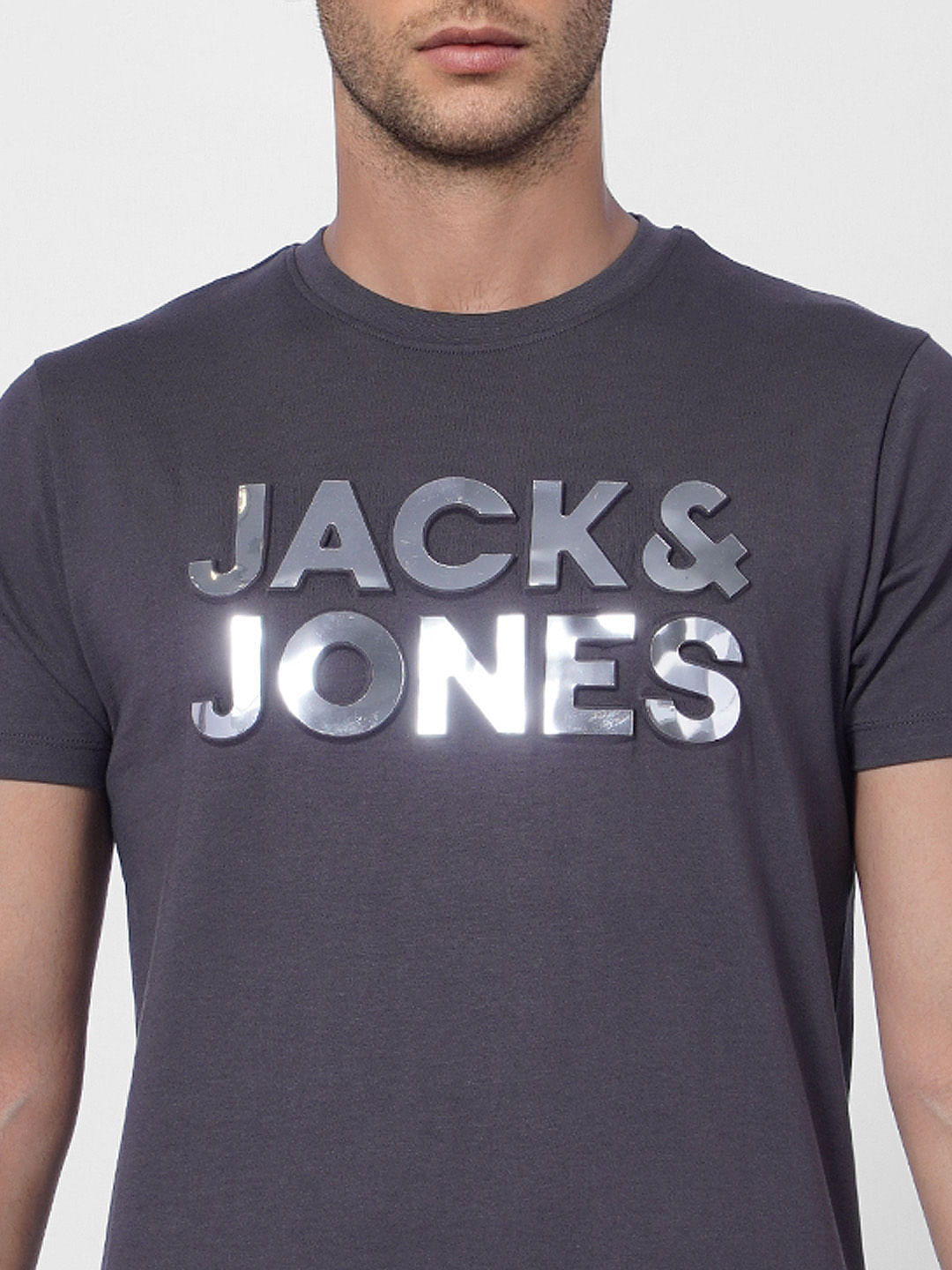 Black Logo Print Crew Neck T-shirt