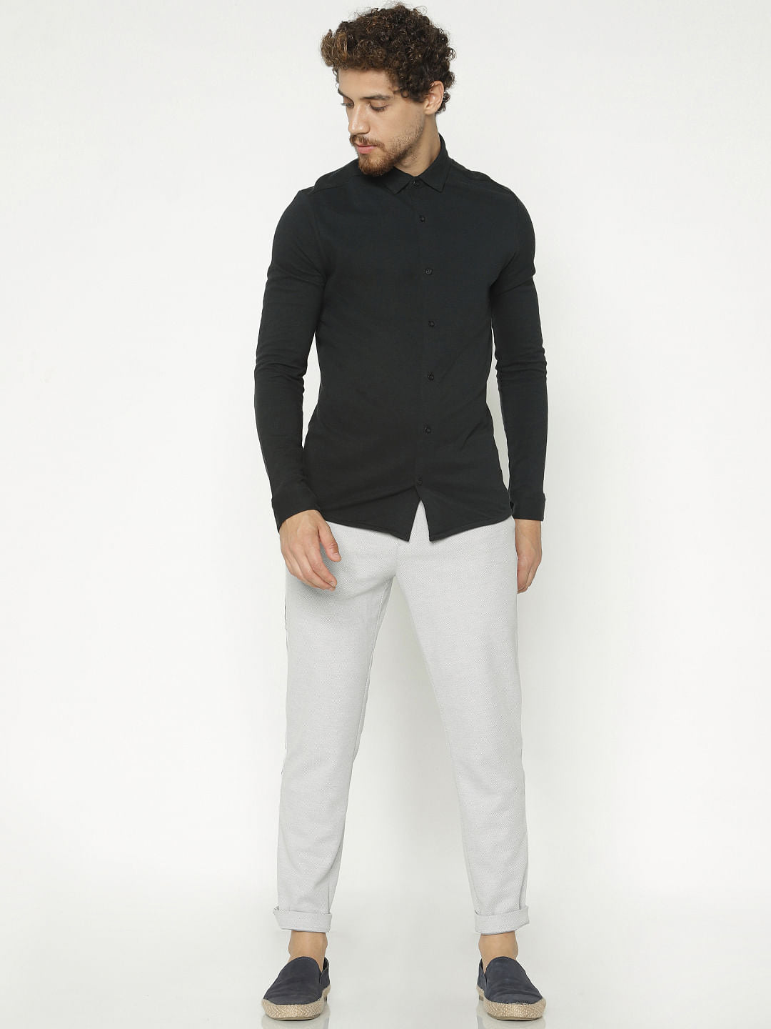 Dark Green Slim Fit Full Sleeves Shirt
