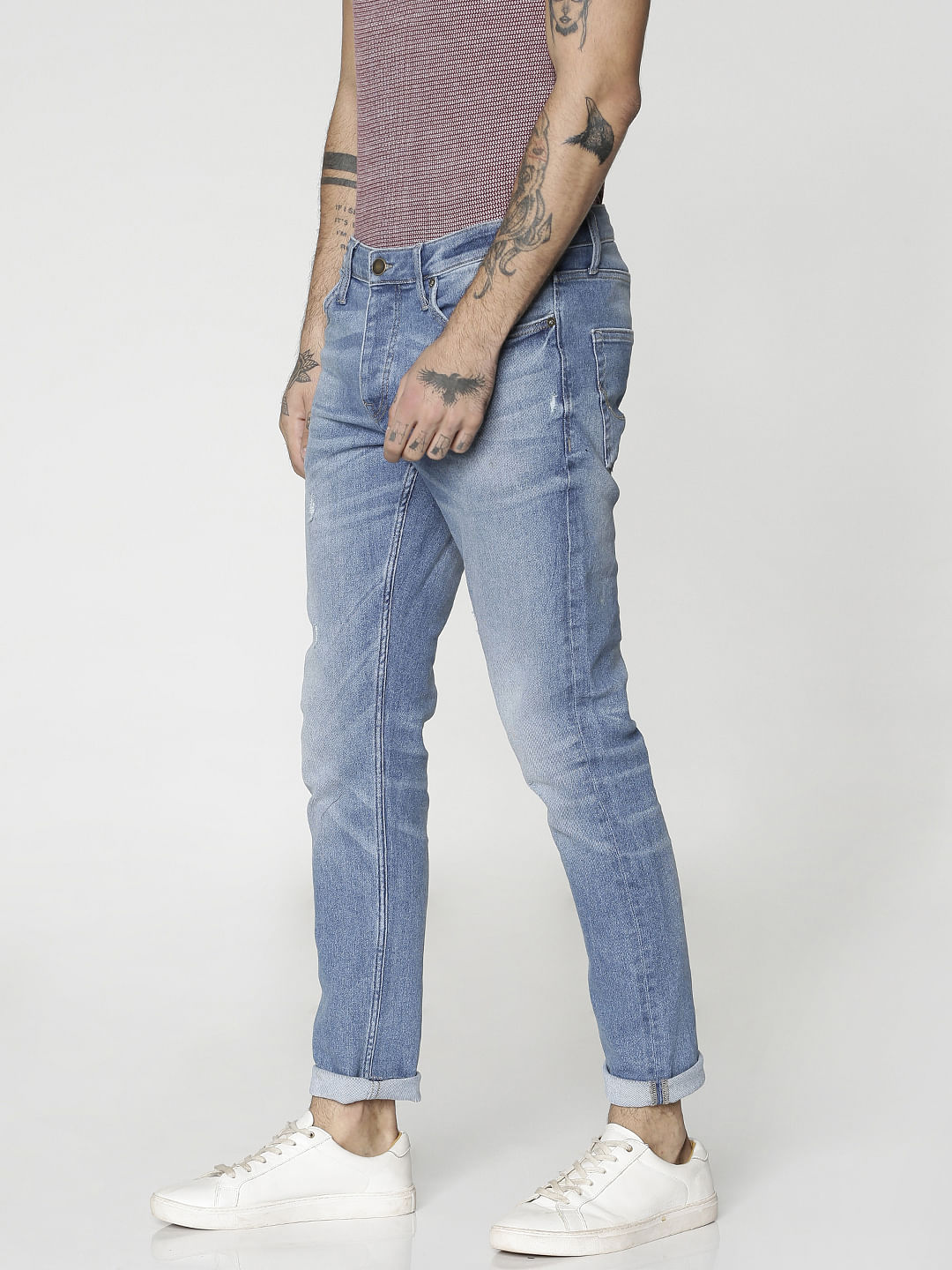 Blue Washed Glenn Slim Fit Jeans