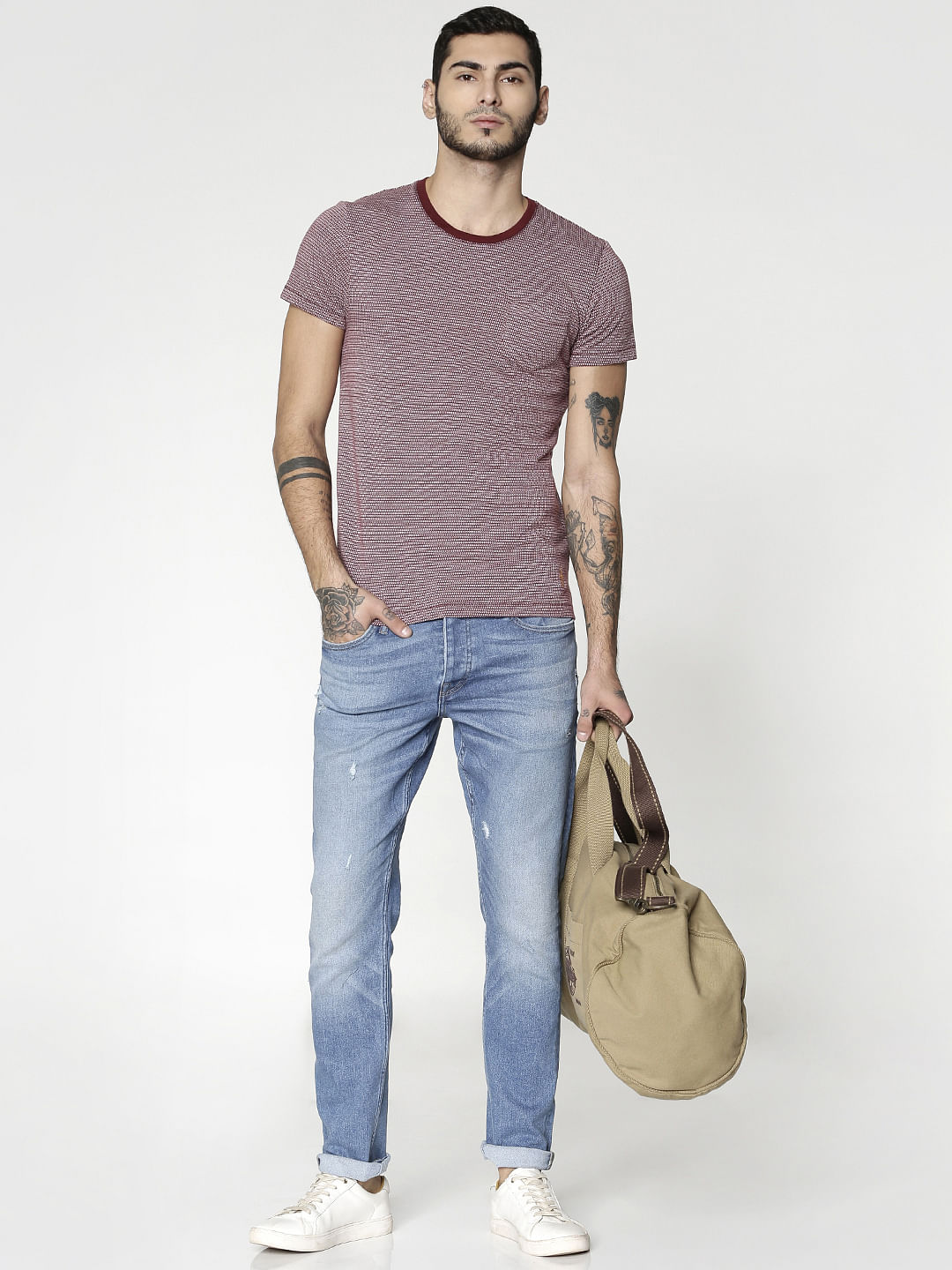 Blue Washed Glenn Slim Fit Jeans