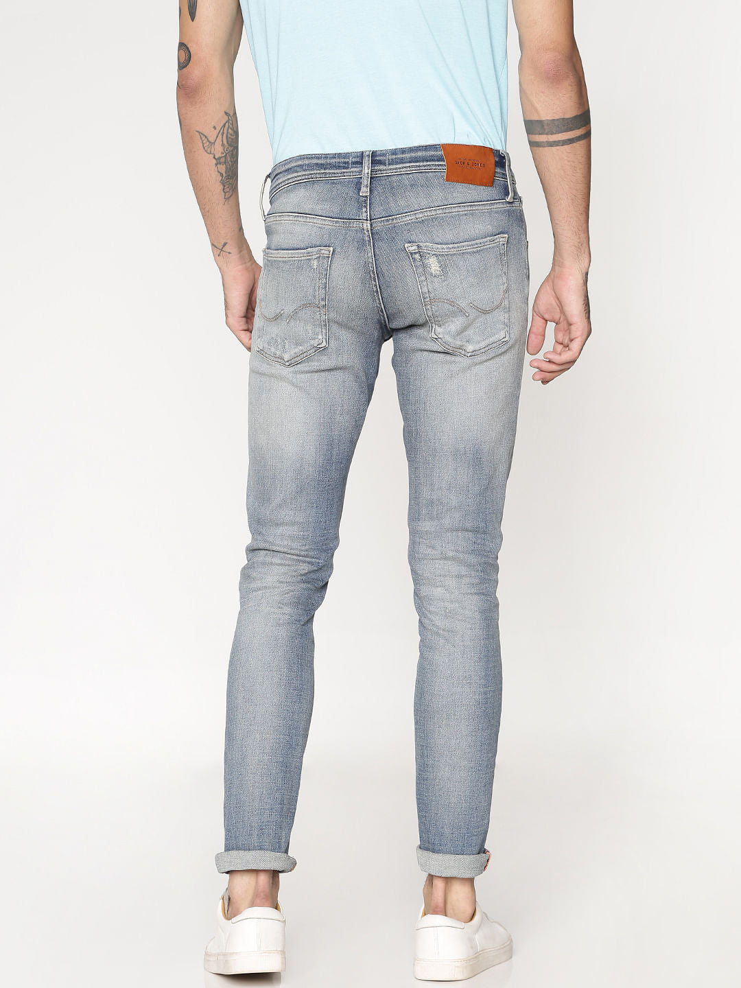 Blue Distressed Glenn Slim Fit Jeans