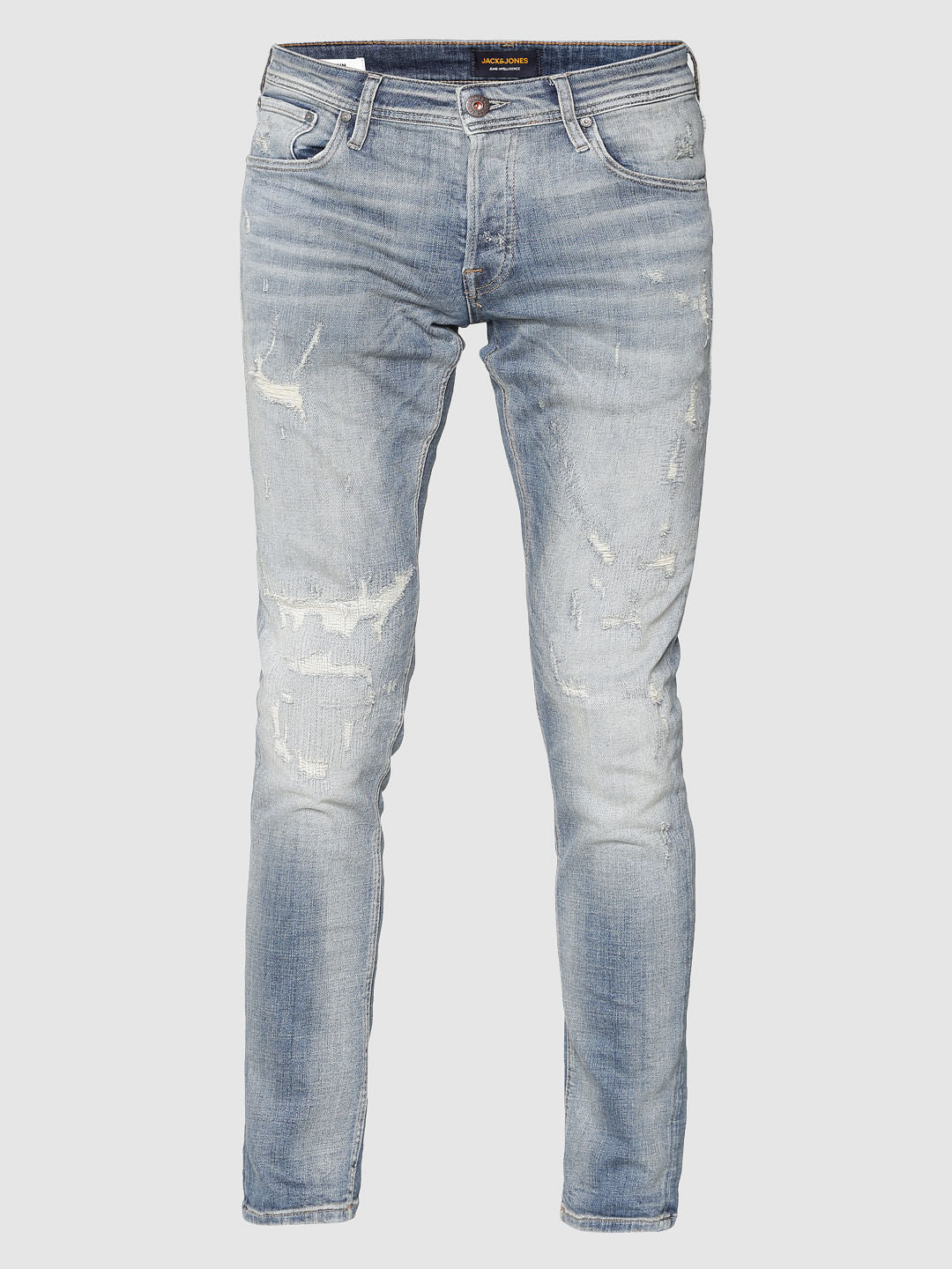 Blue Distressed Glenn Slim Fit Jeans