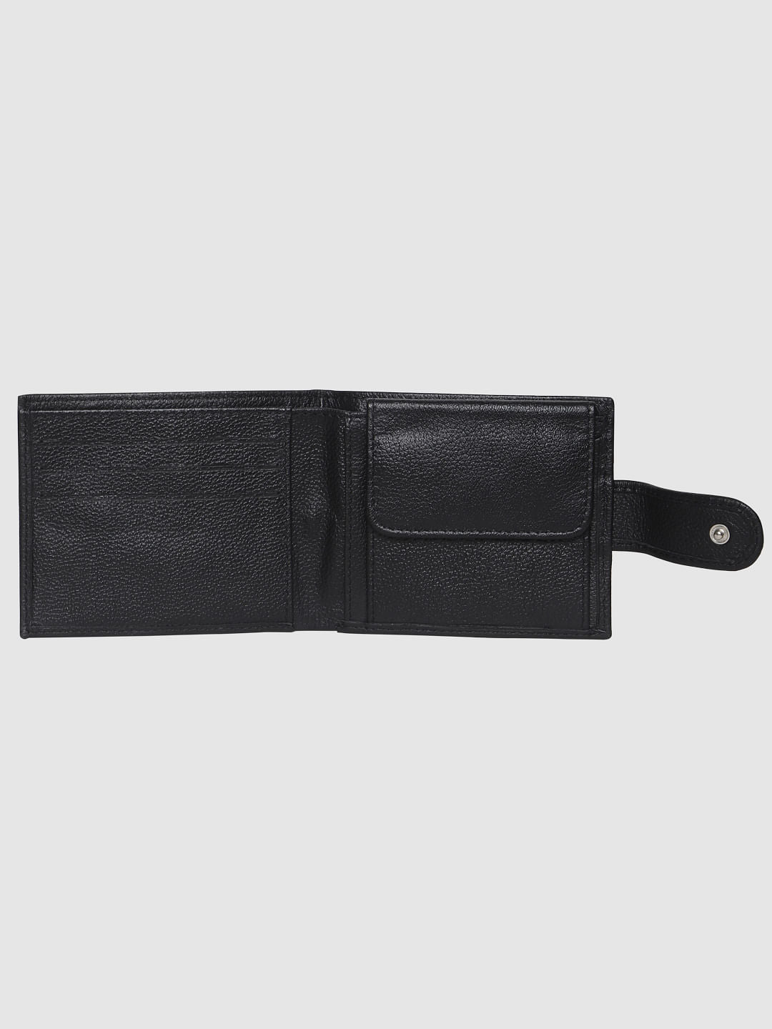 Black Leather Magnetic Clip Wallet