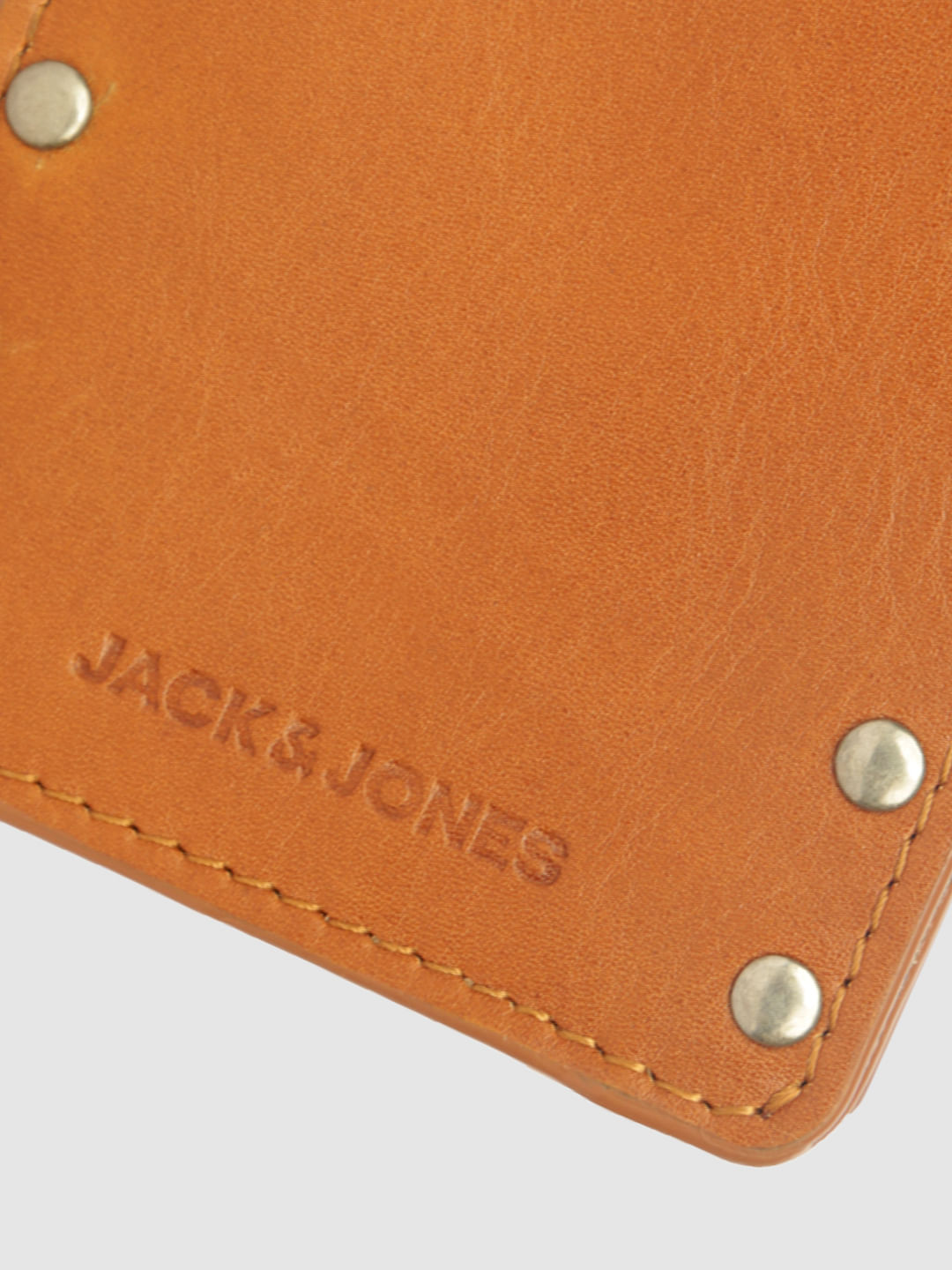 Tan Studded Leather Wallet