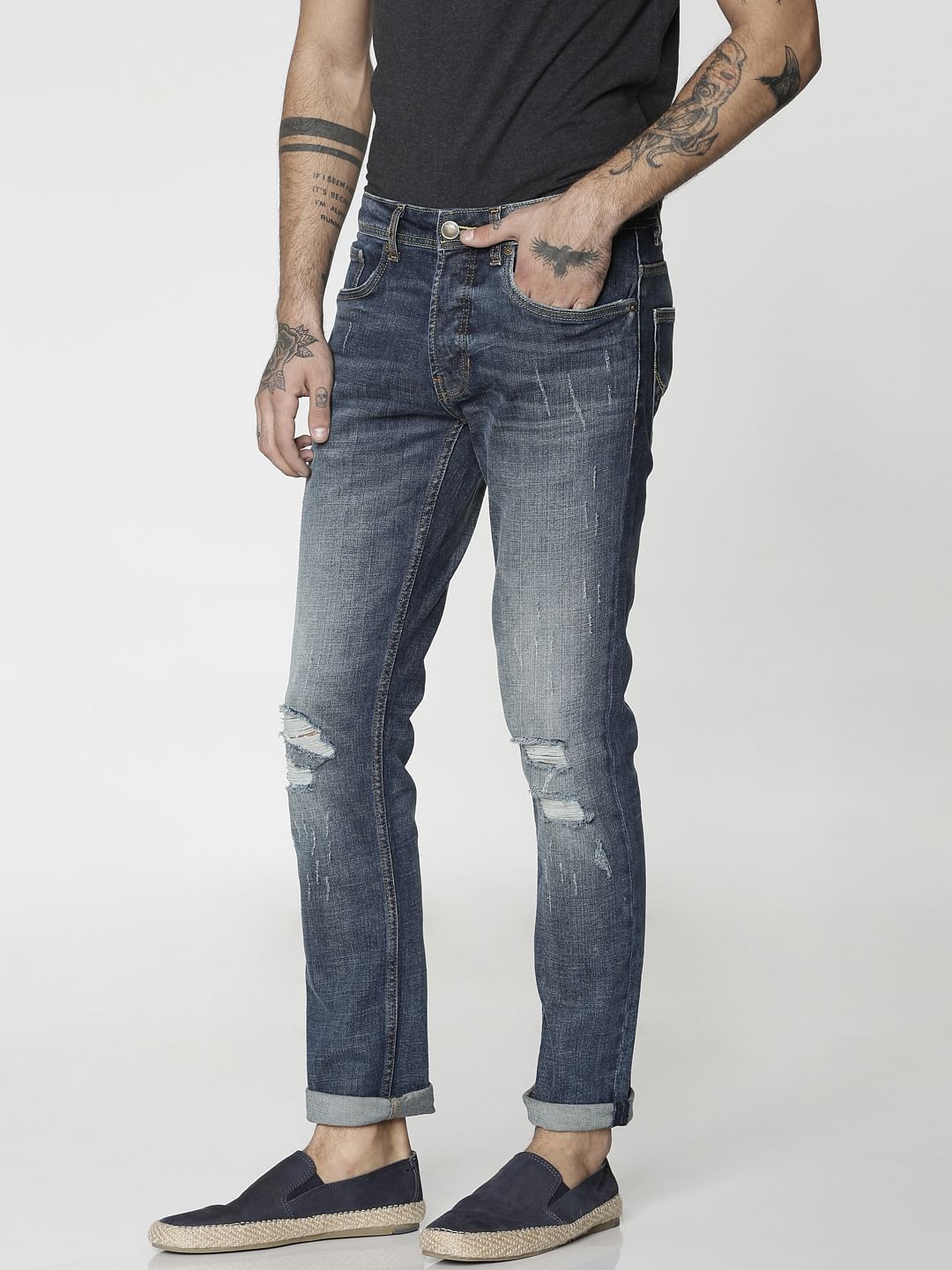 Blue Washed Tim Anti Fit Jeans