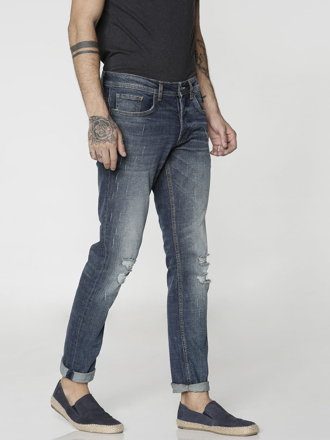 Blue Washed Tim Anti Fit Jeans