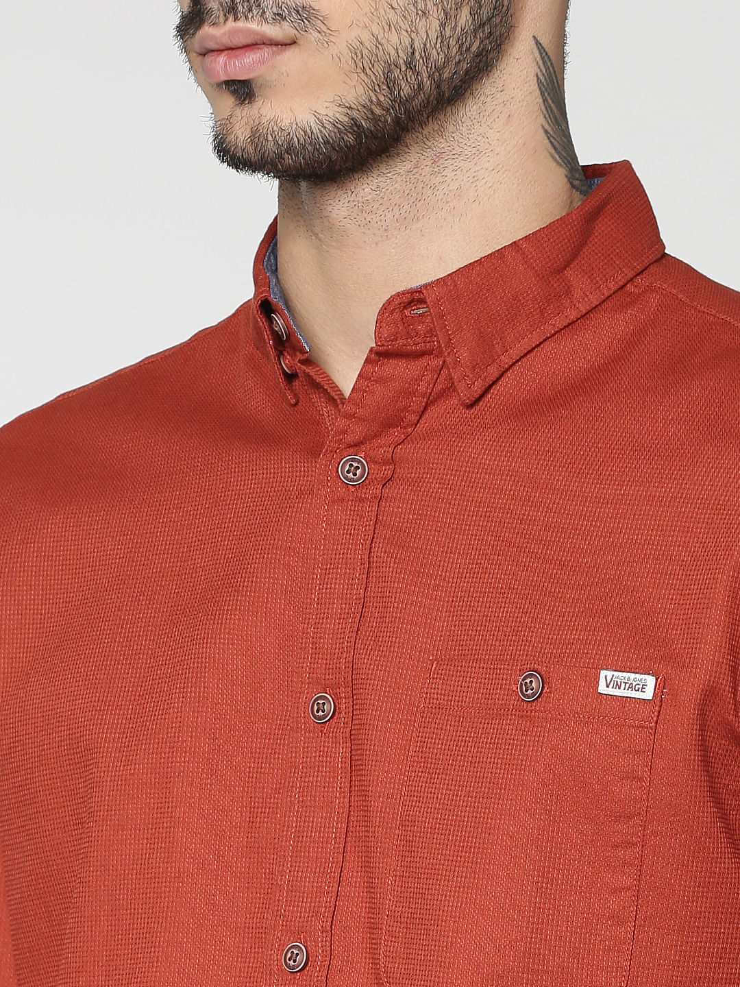 Rust Full Sleeves Shirt