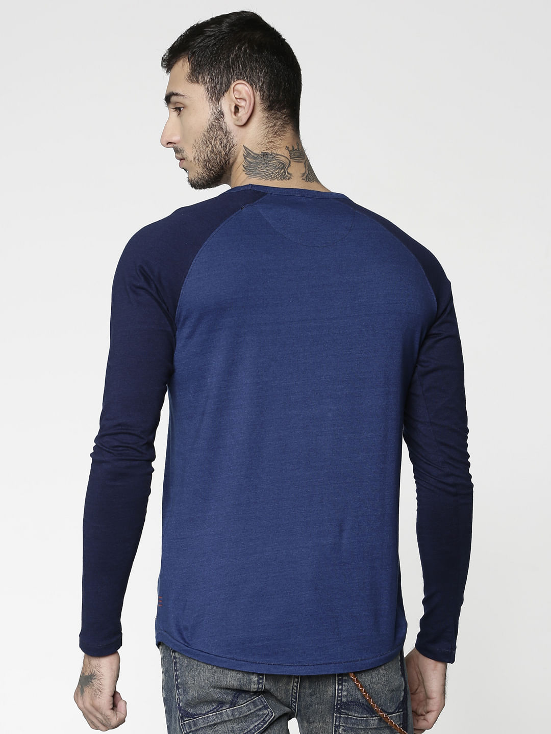 Blue Slim Fit Crew Neck T-Shirt
