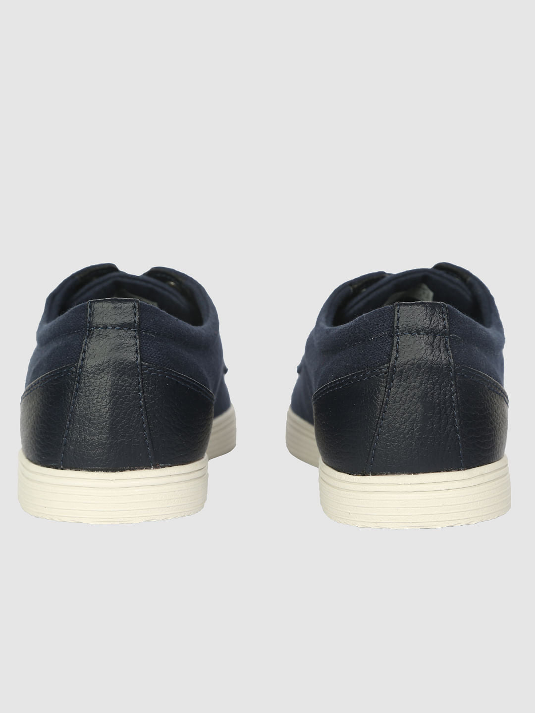 Navy Blue Lace Up Sneakers