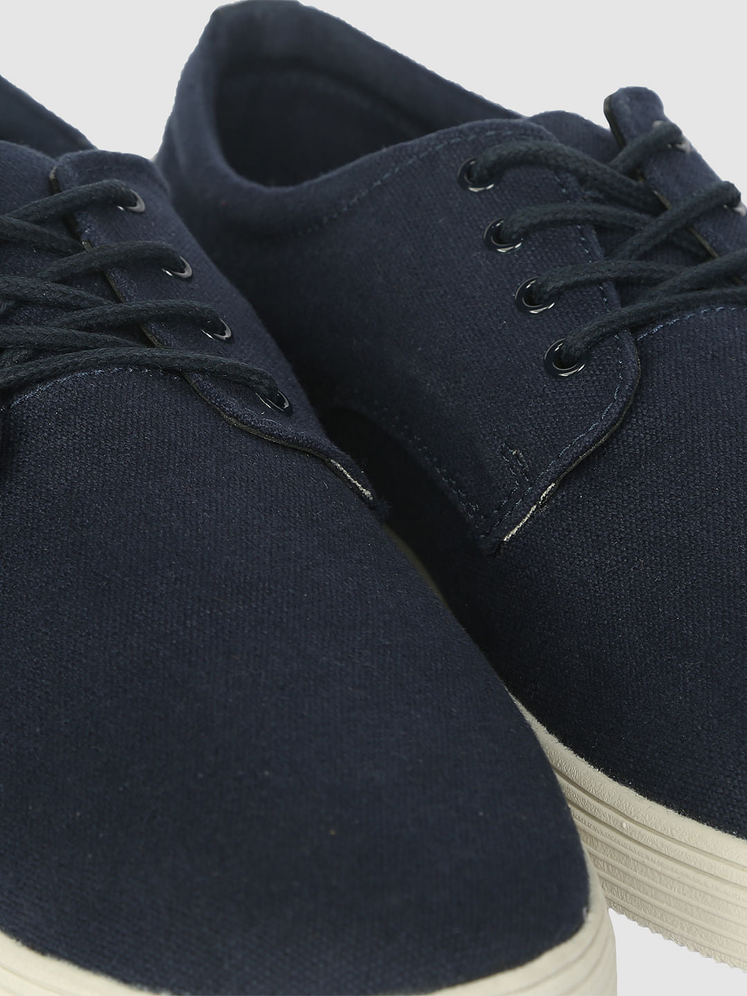 Navy Blue Lace Up Sneakers