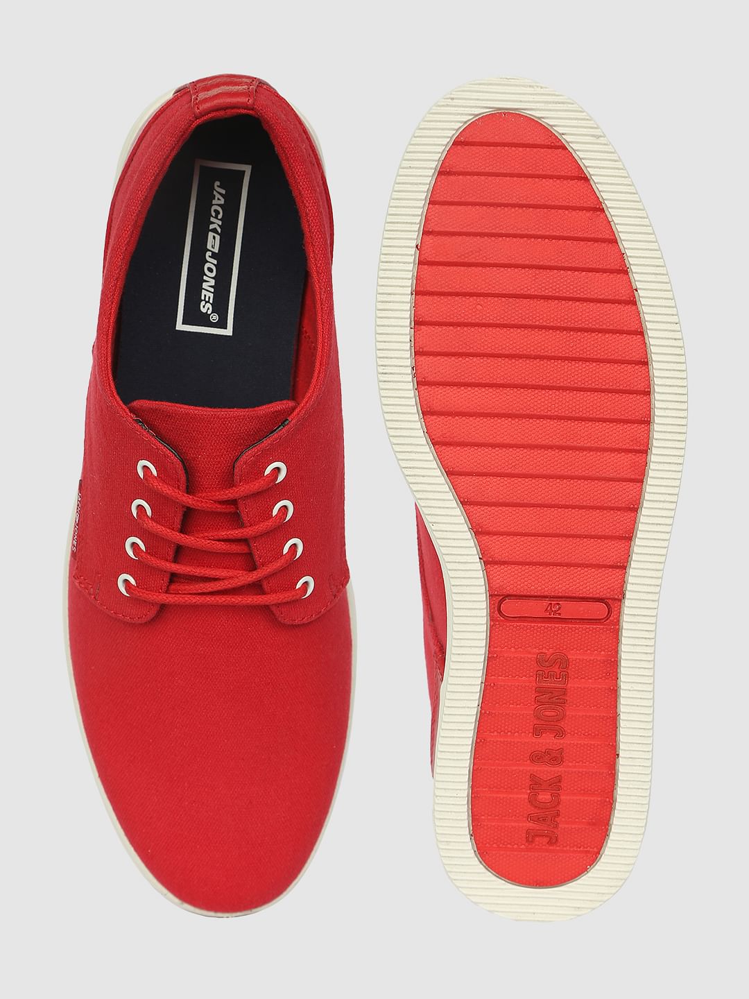 Red Lace Up Sneakers