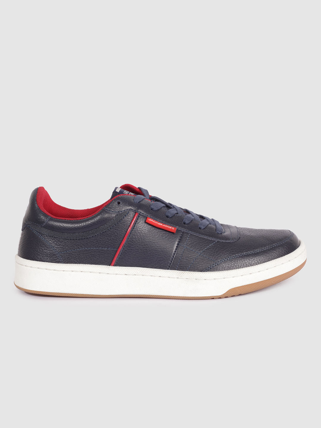 Navy Blue Contrast Lining Sneakers