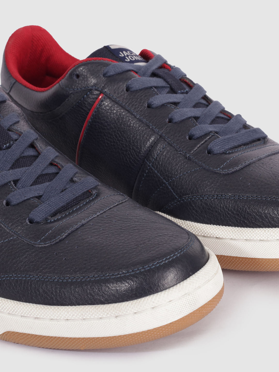 Navy Blue Contrast Lining Sneakers