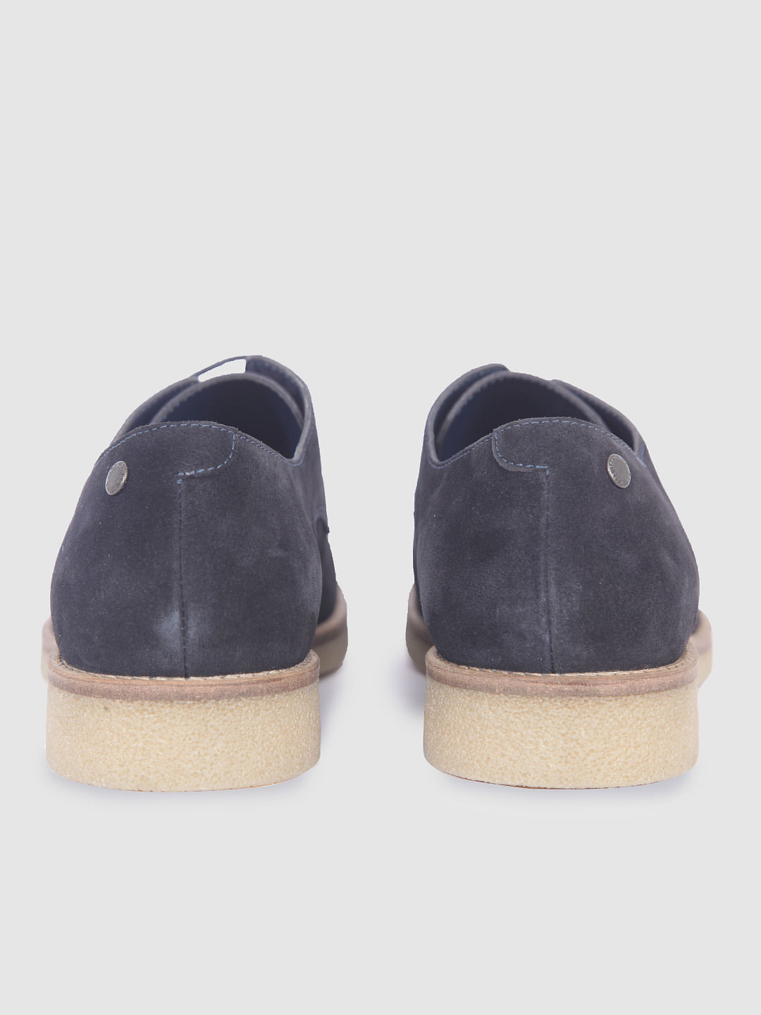 Navy Blue Suede Formal Shoes