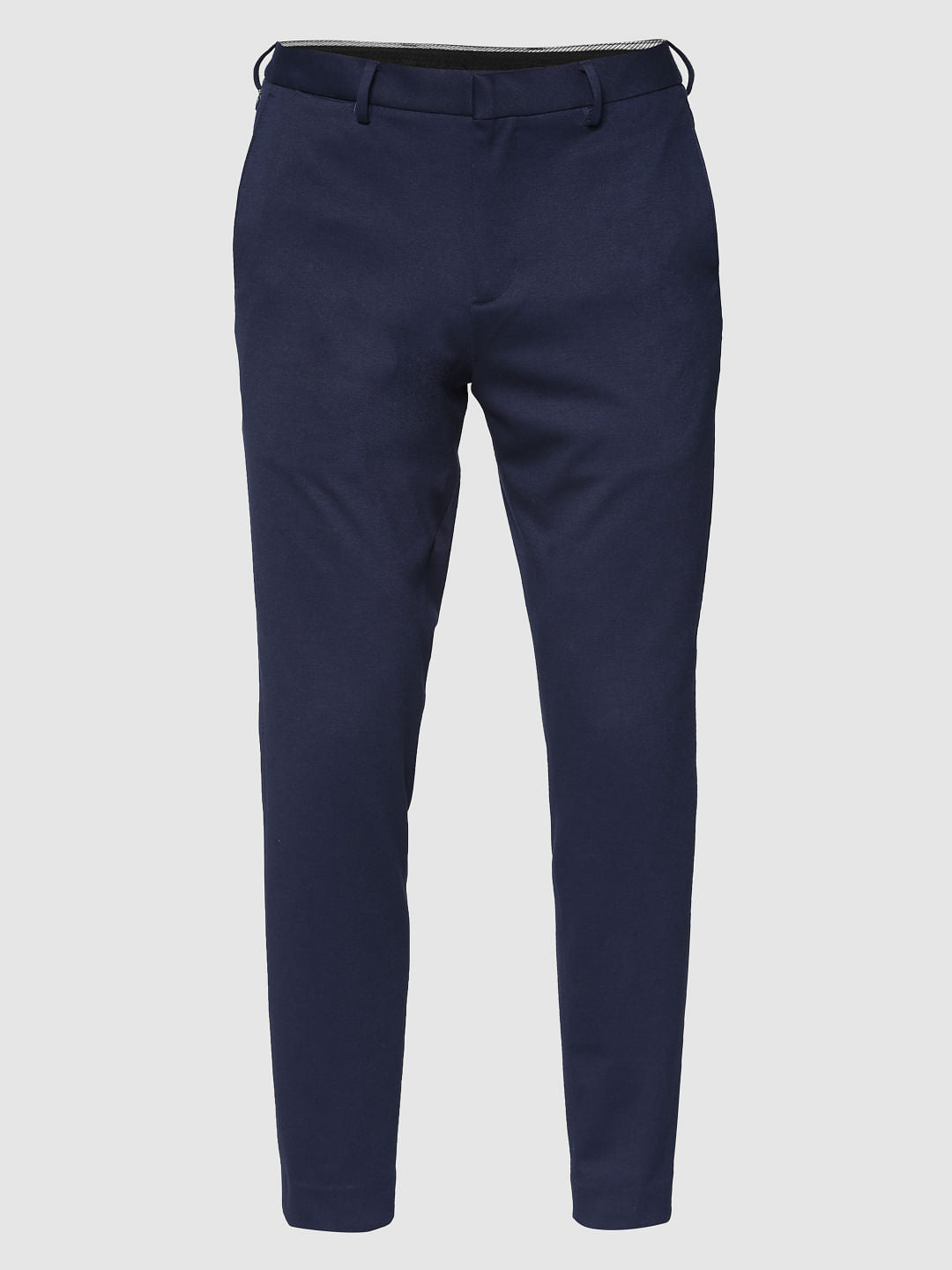 Navy Blue Slim Fit Trousers