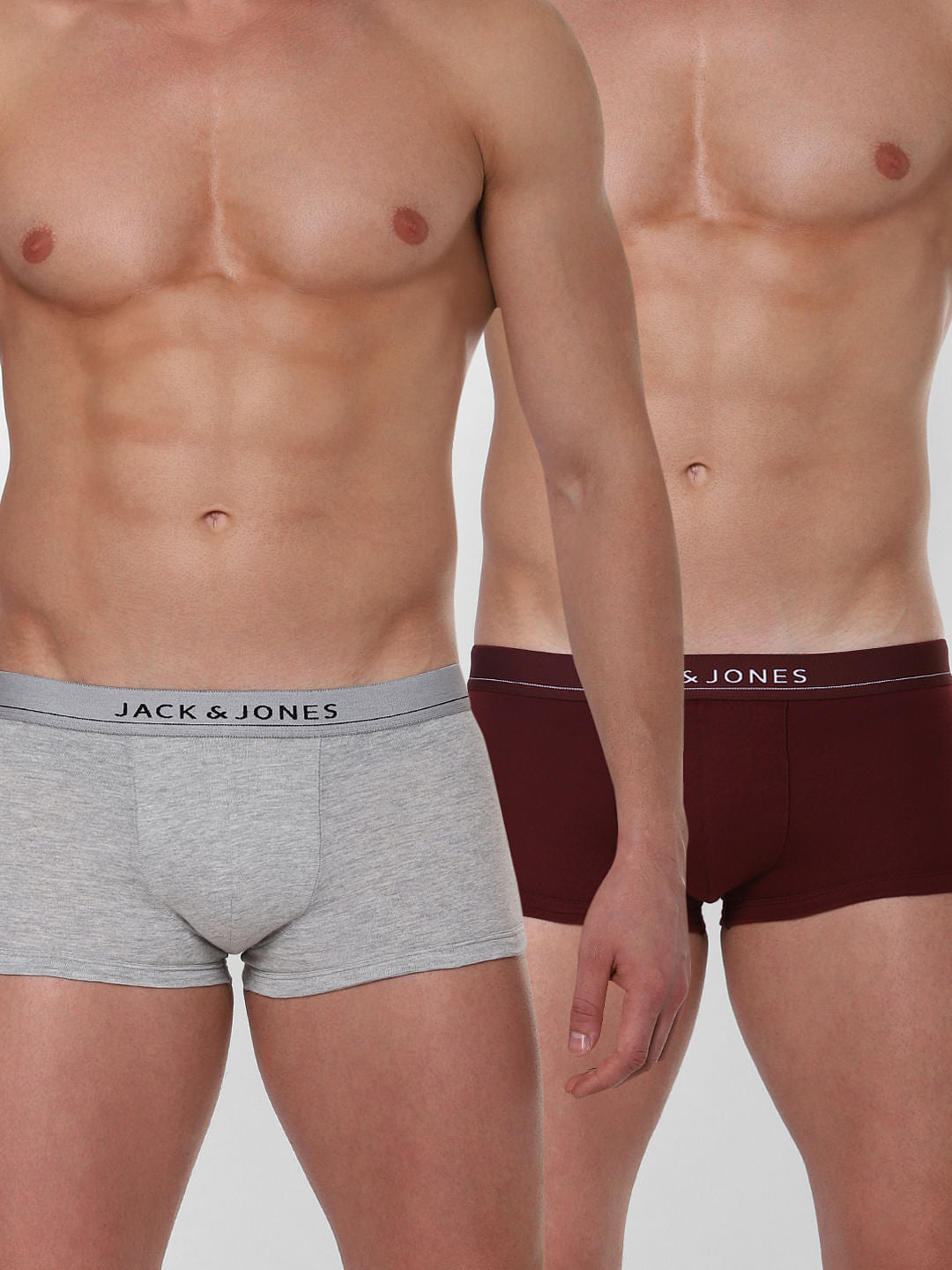 Pack of 2 Brazilian Trunks - Burgundy & Grey
