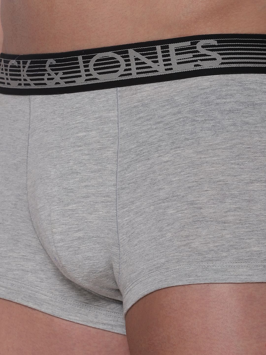 Grey Logo Print Brazilian Trunks