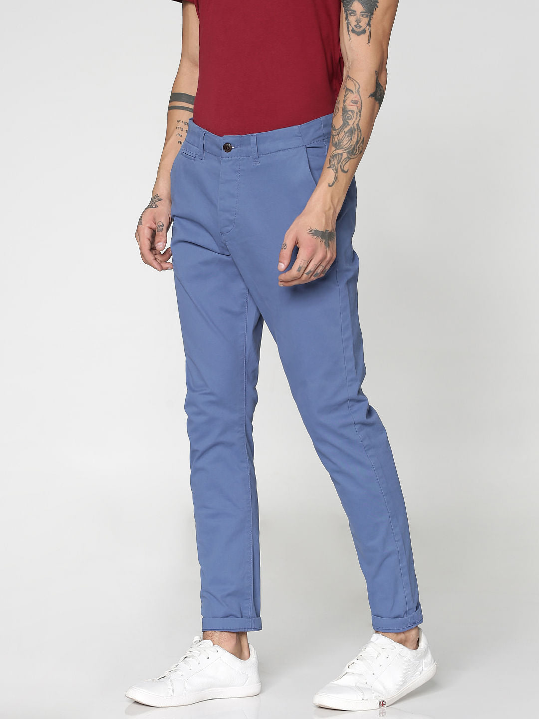 Blue Slim Fit Pants