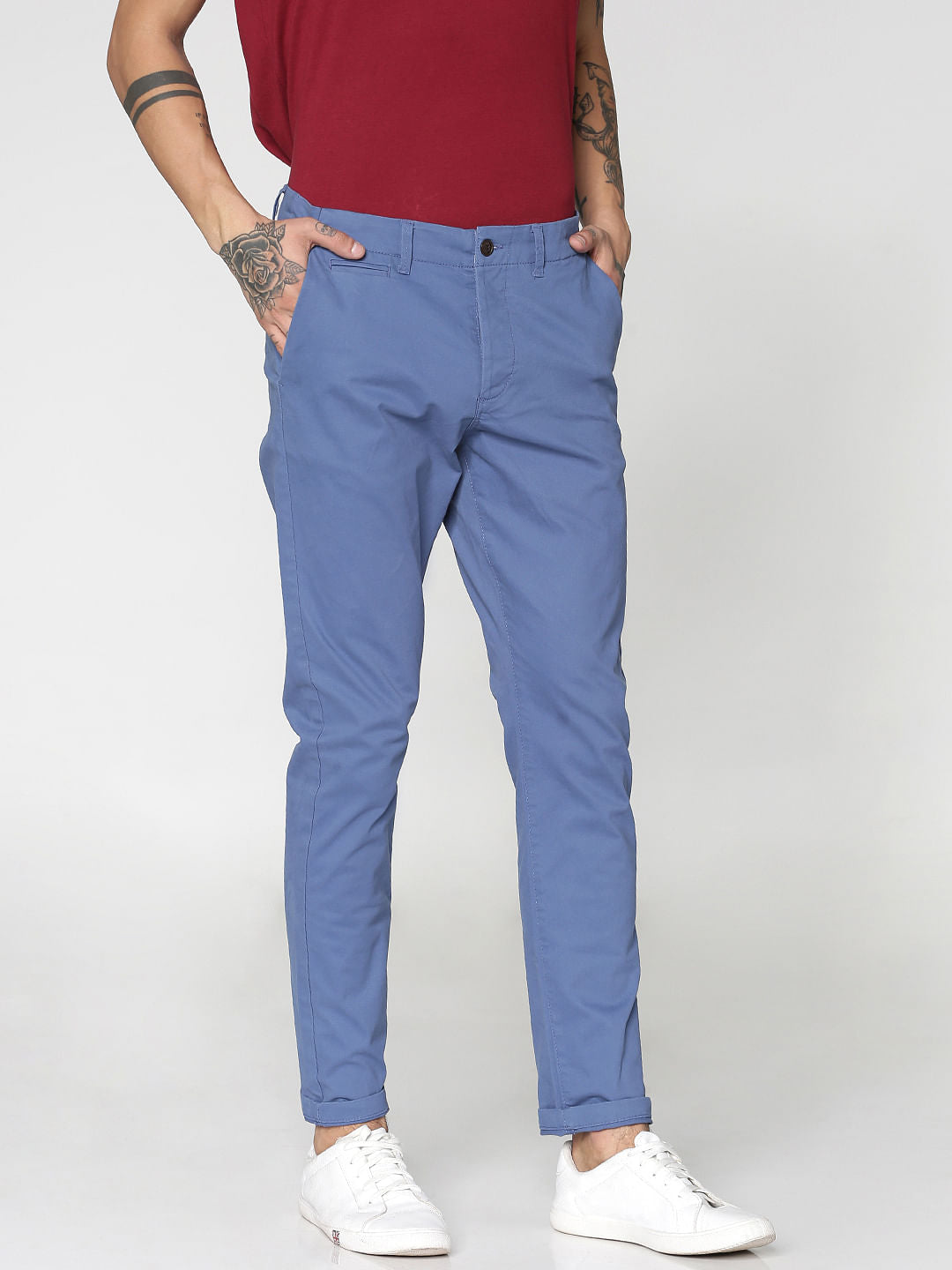 Blue Slim Fit Pants