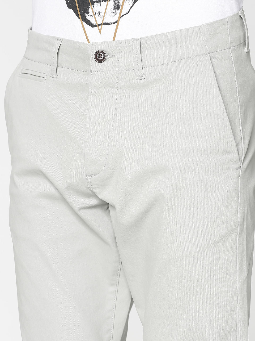 Grey Slim Fit Pants