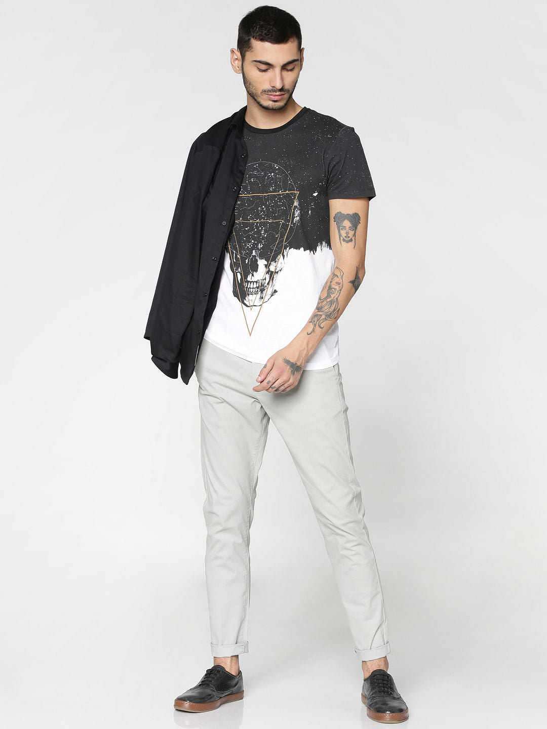 Grey Slim Fit Pants