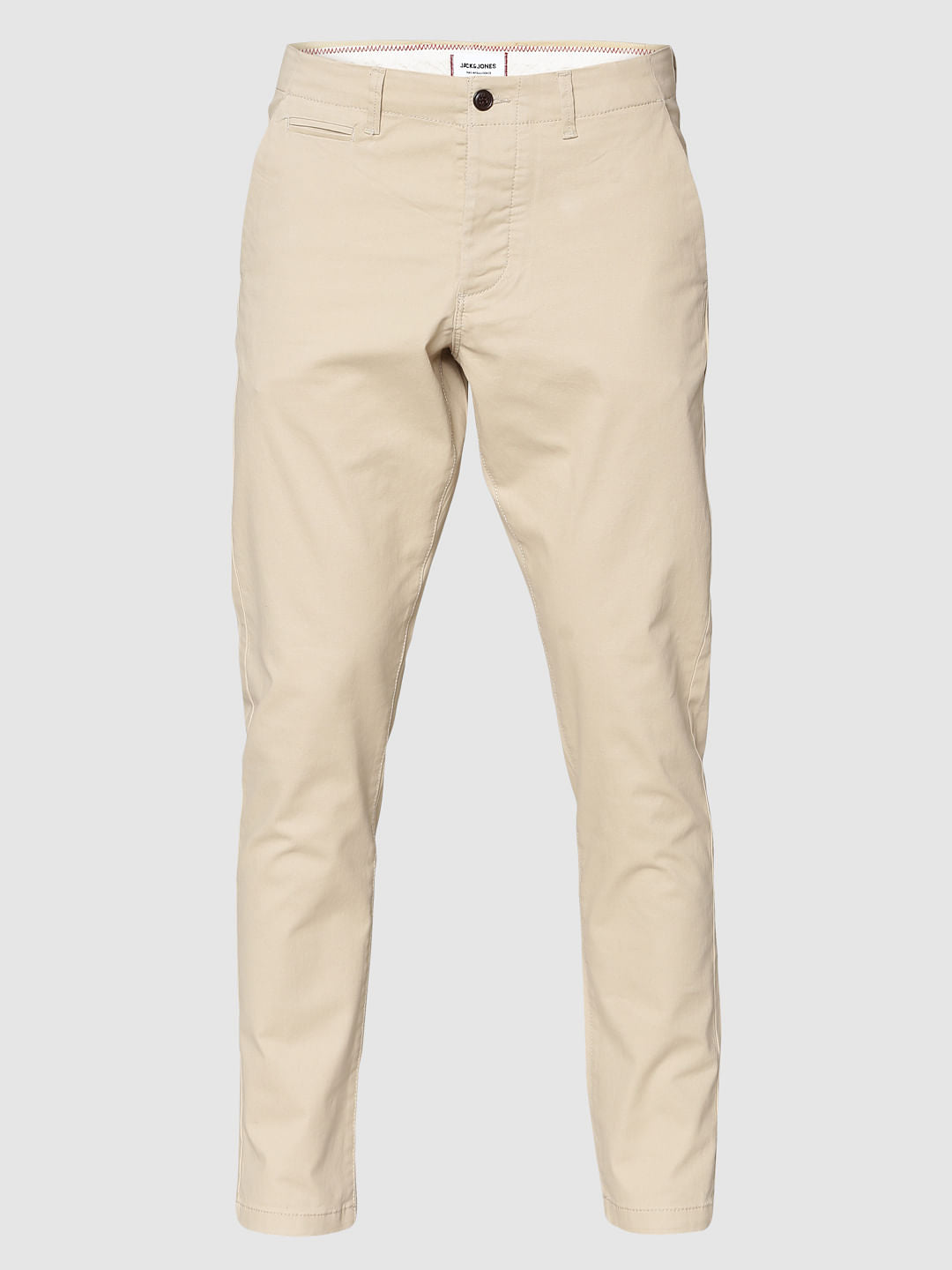 Beige Slim Fit Pants