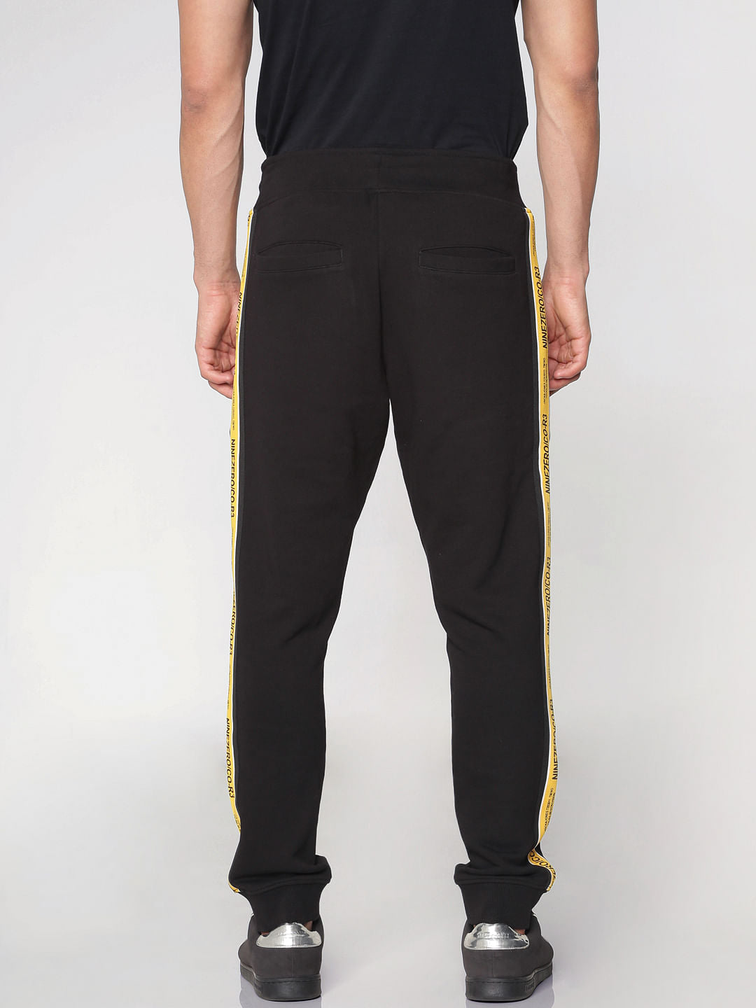 Black Side Tape Detail Sweatpants