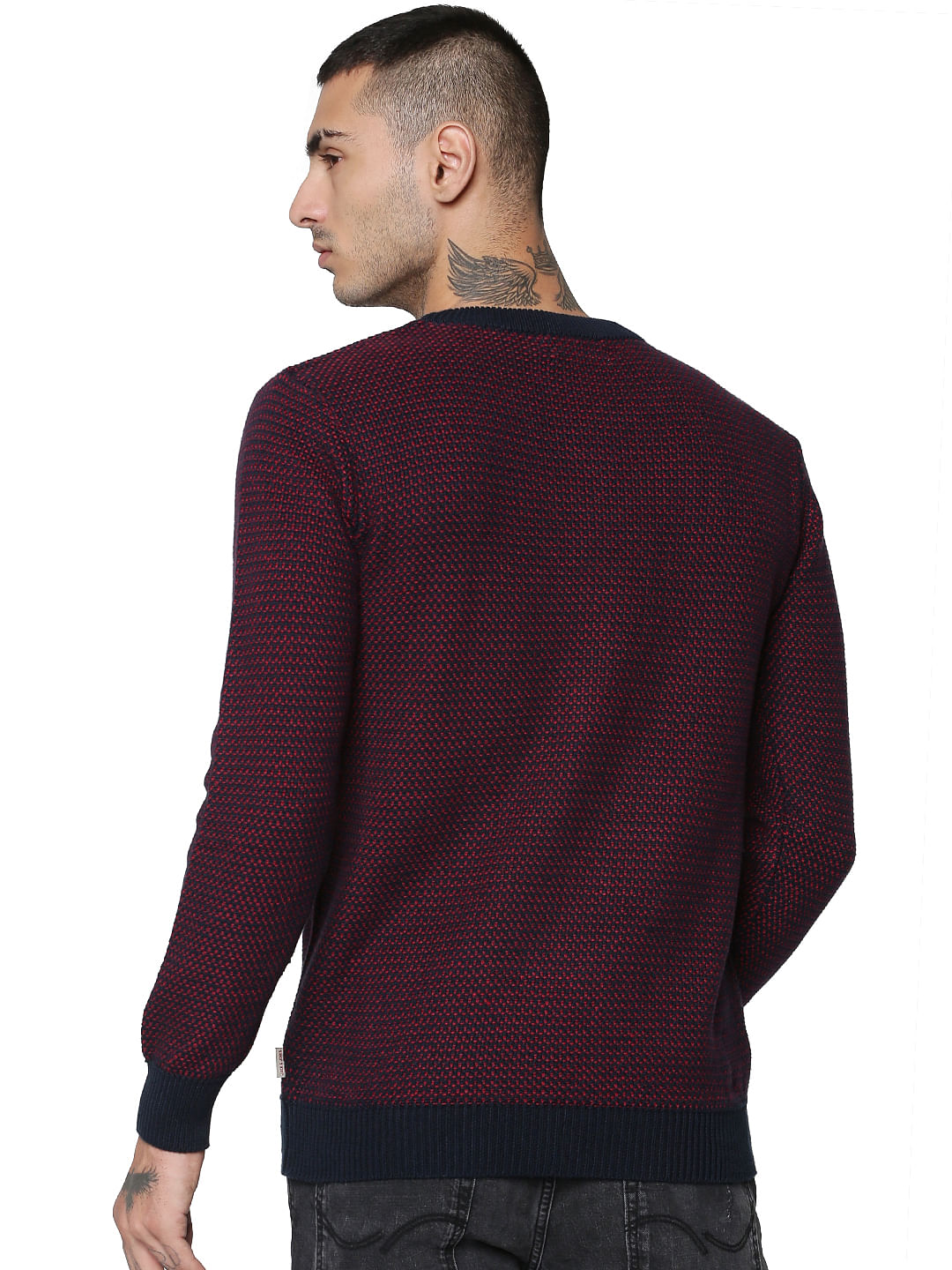 Blue Textured Pullover