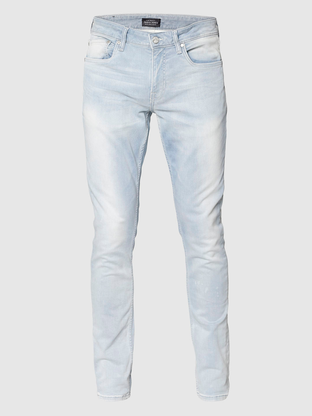 Light Blue Dobby Liam Skinny Fit Jeans