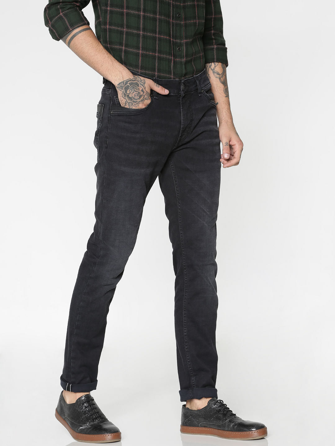 Black Washed Clark Regular Fit Jeans