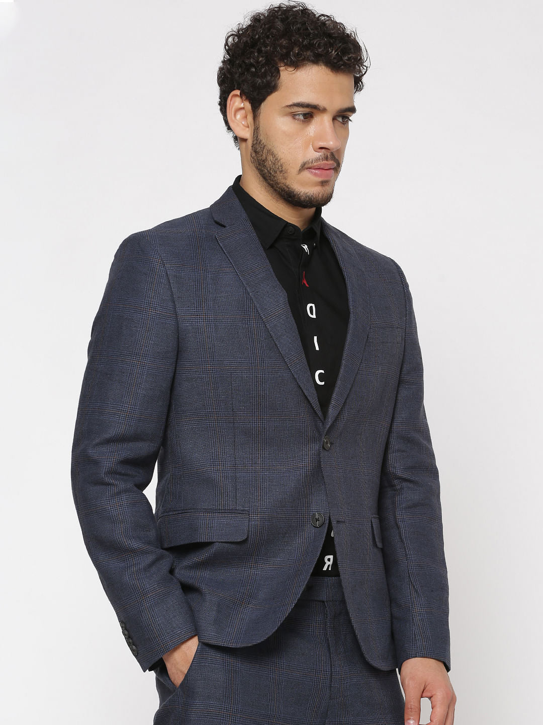 Blue Double Button Blazer