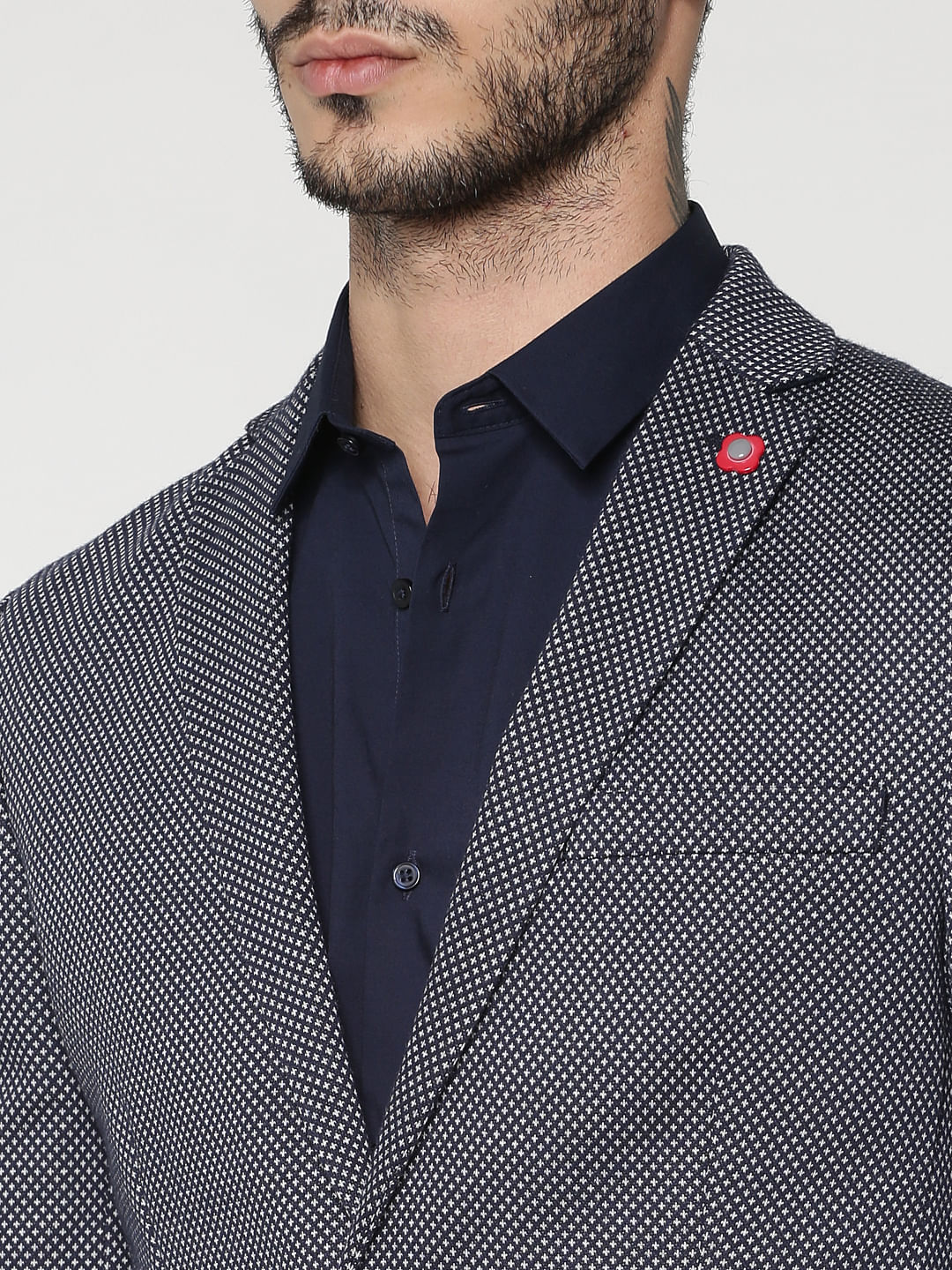 Blue Printed Blazer