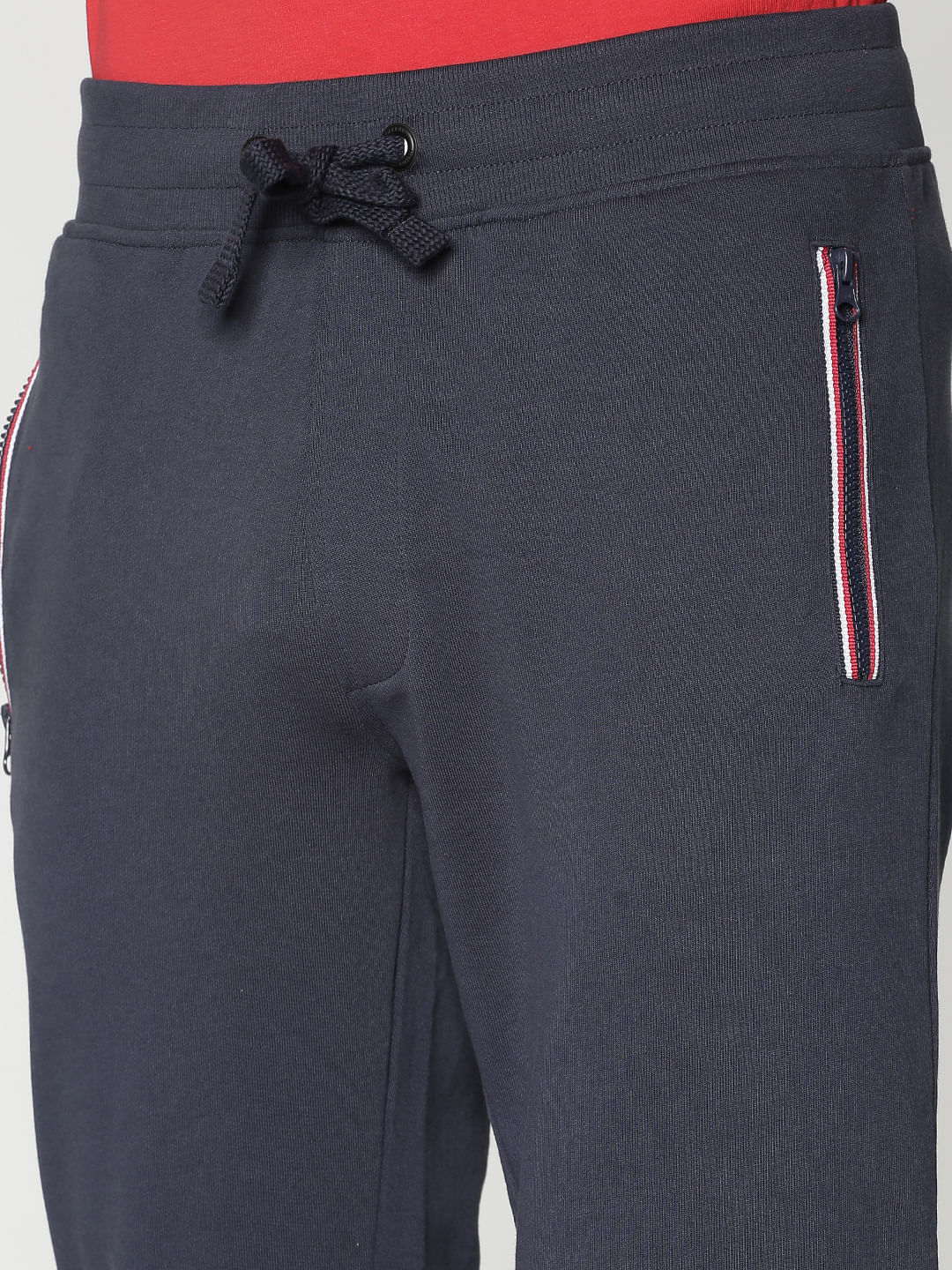 Blue Drawstring Regular Fit Sweatpants
