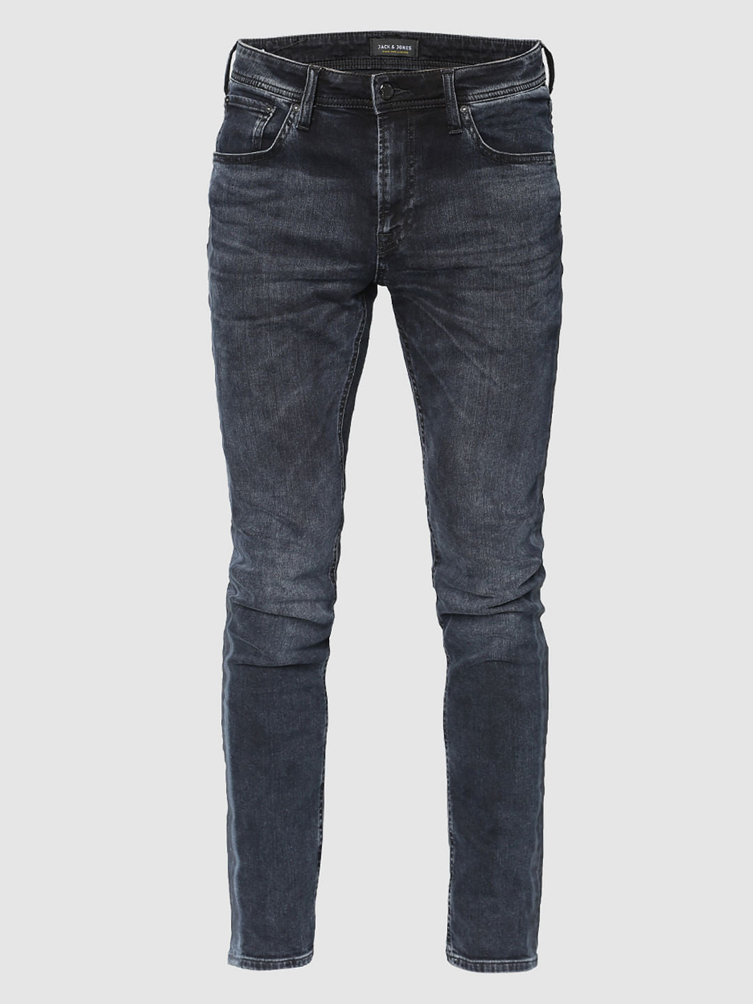 Dark Blue Washed Liam Skinny Fit Jeans