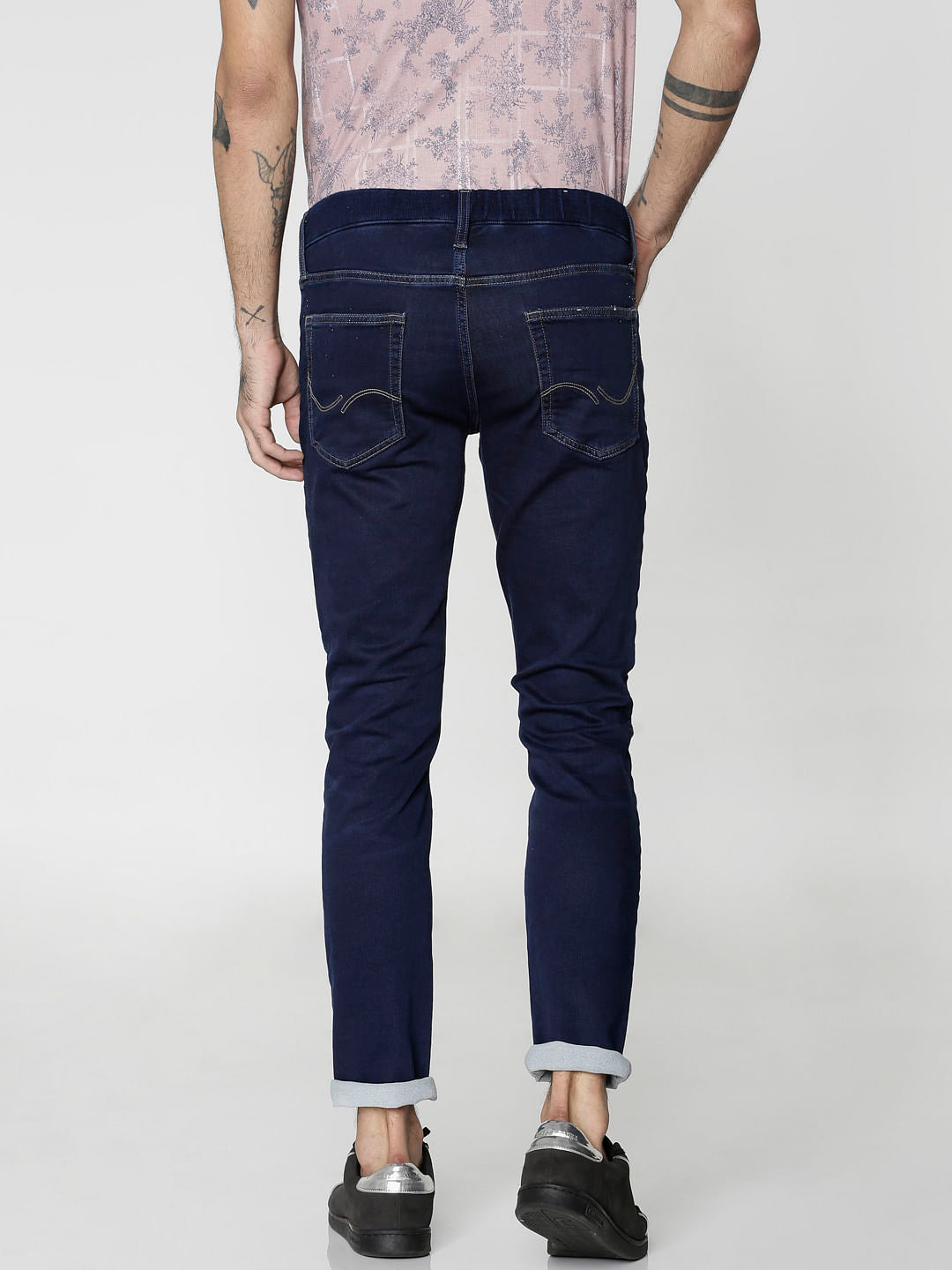 Blue Dobby Glenn Slim Fit Jeans