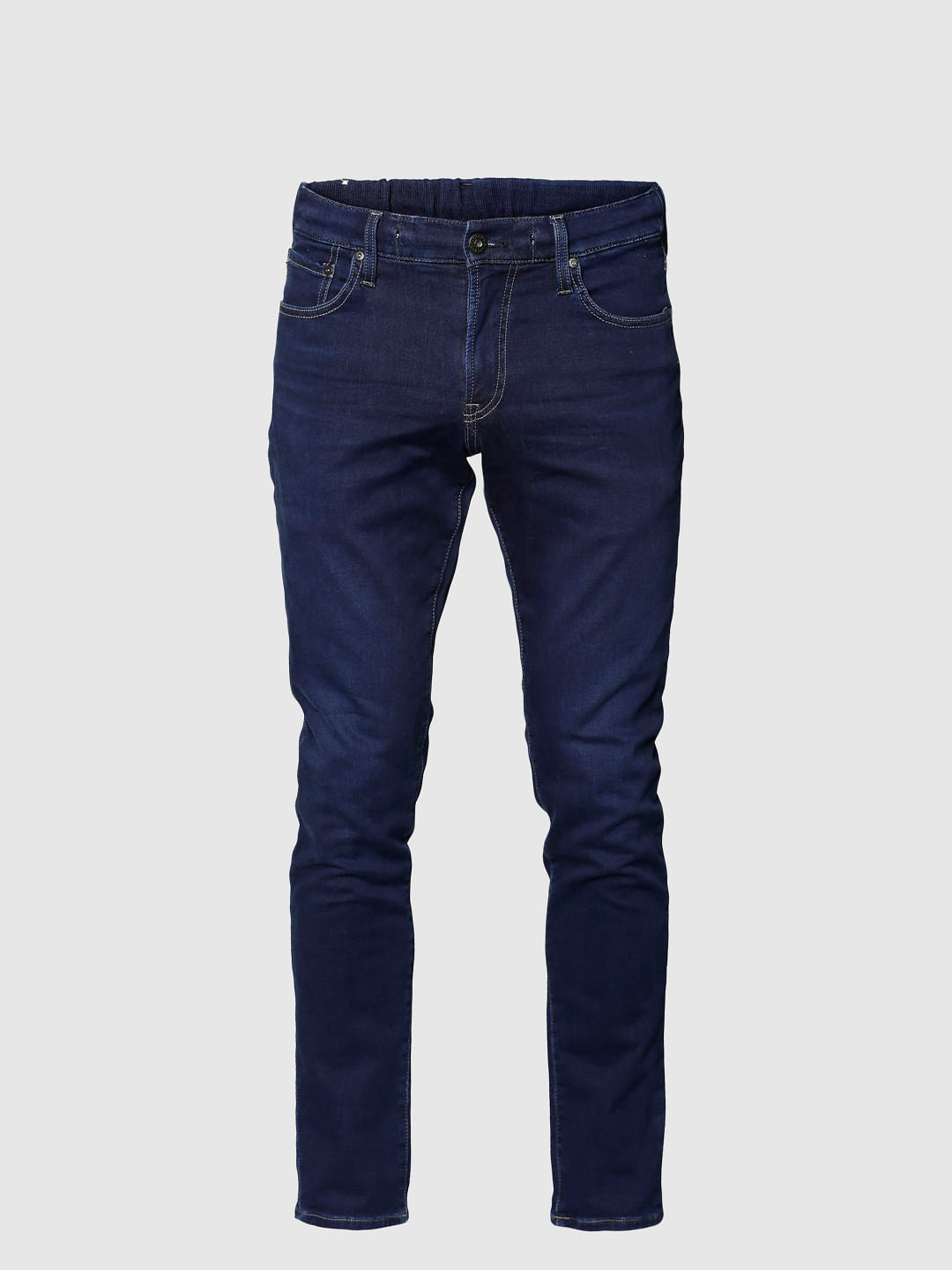 Blue Dobby Glenn Slim Fit Jeans
