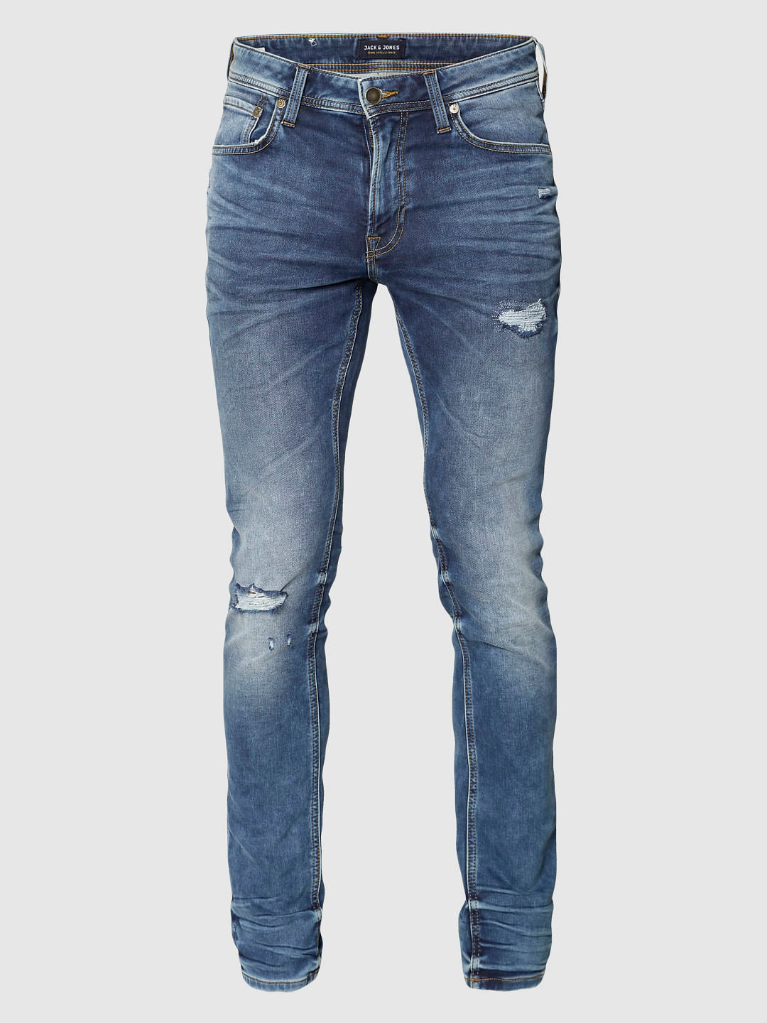 Blue Ripped Liam Skinny Fit Jeans