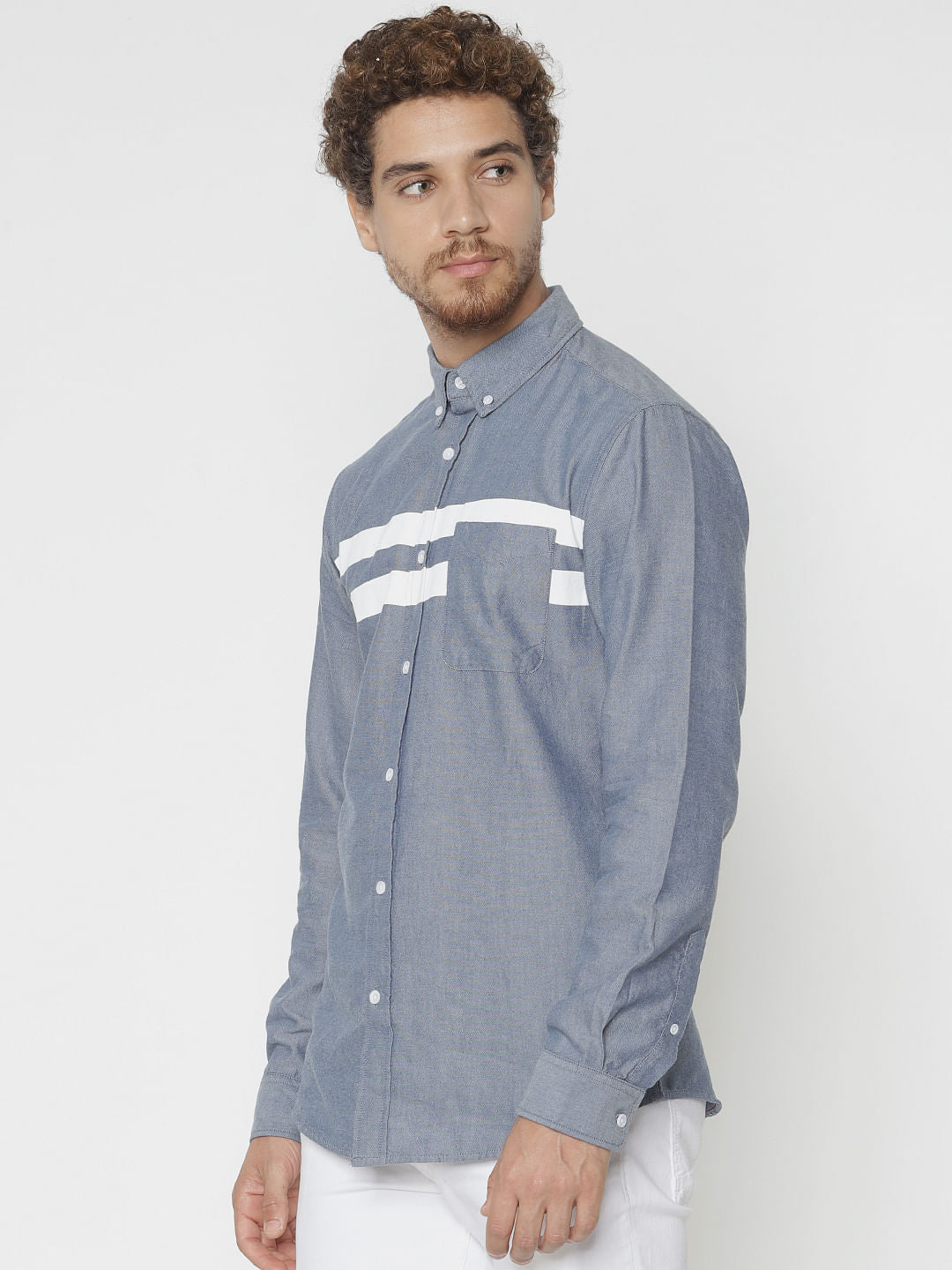 Blue Full Sleeves Denim Shirt