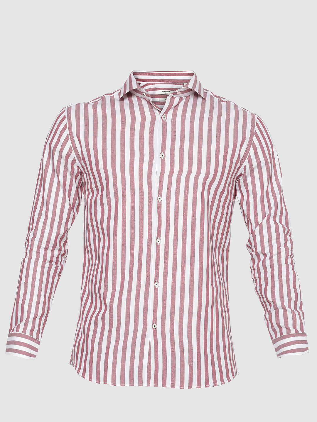 Brown Striped Full Sleeves Shirt