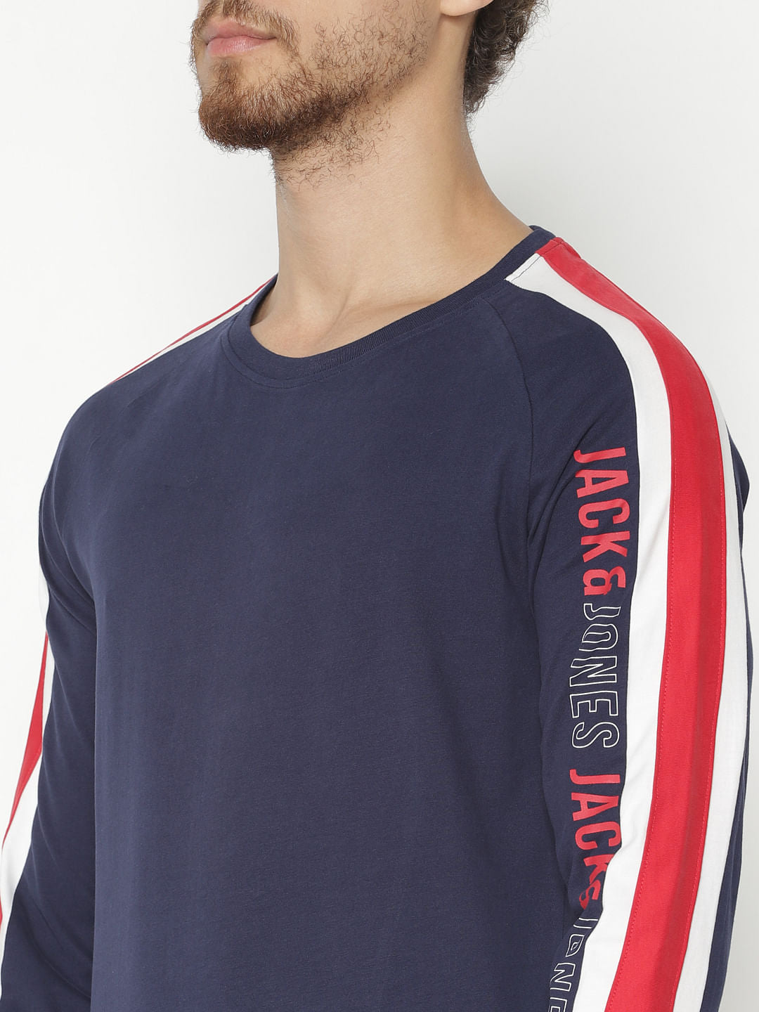 Blue Tape Detail Crew Neck T-Shirt