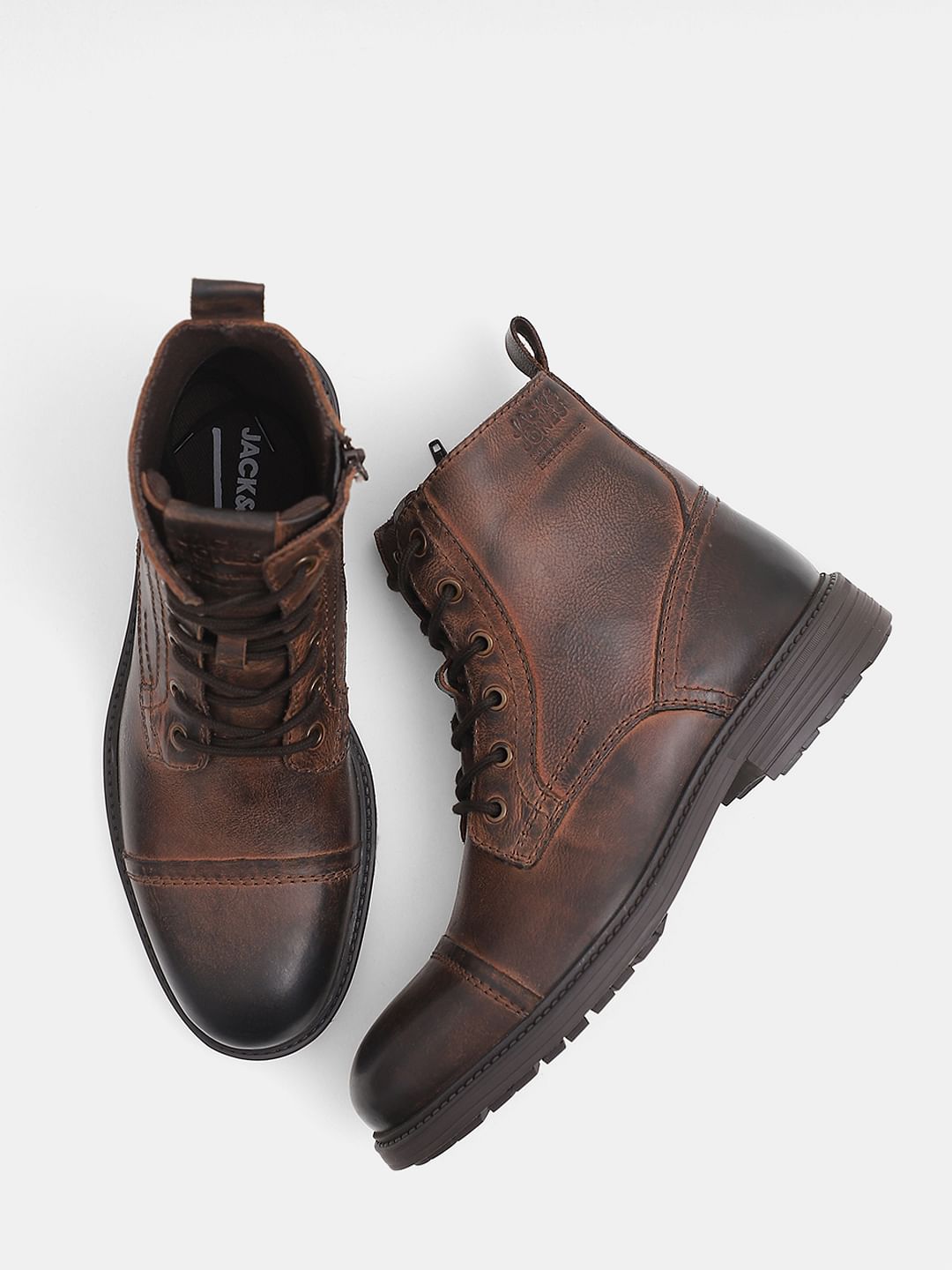 Dark Brown Leather Boots